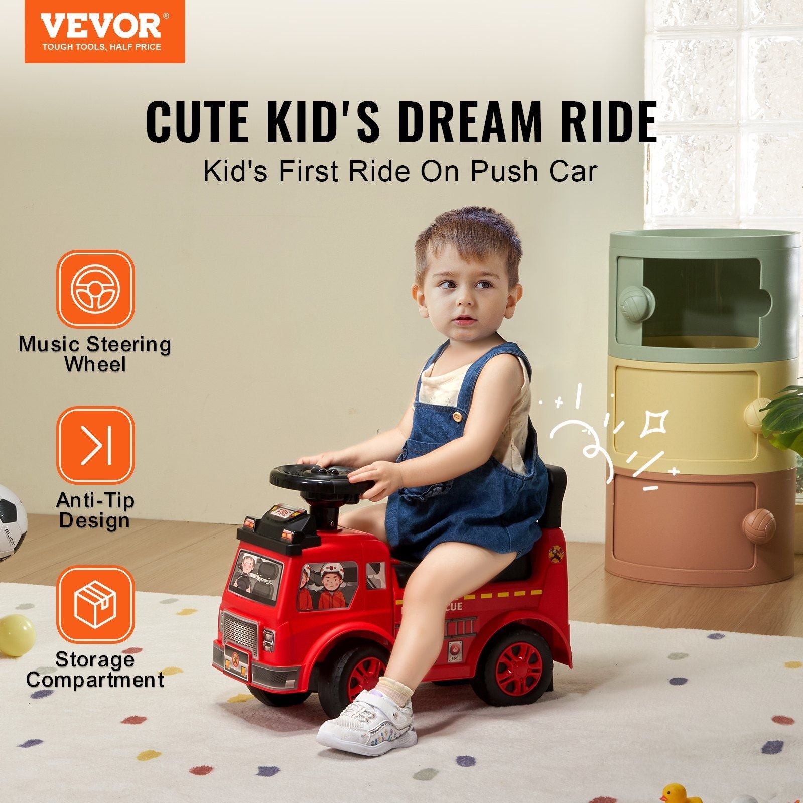 Ride On Push Car for Toddlers, Ages 1-3, Ride Racer, Sit to Stand Toddler Ride O