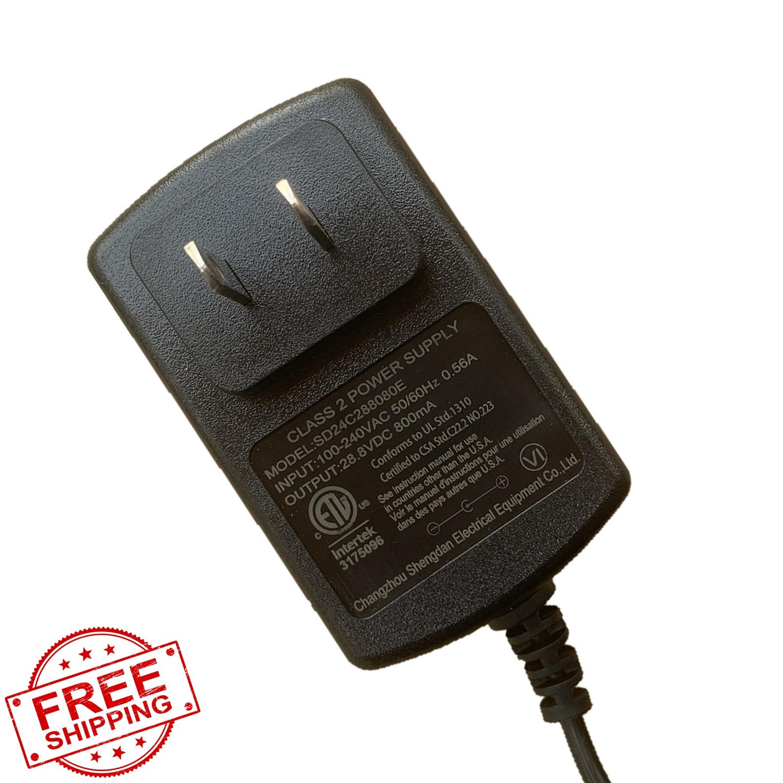 28.8V Ride On Toy Battery Charger for Kids Cars, 28.8V 800mA Power Supply