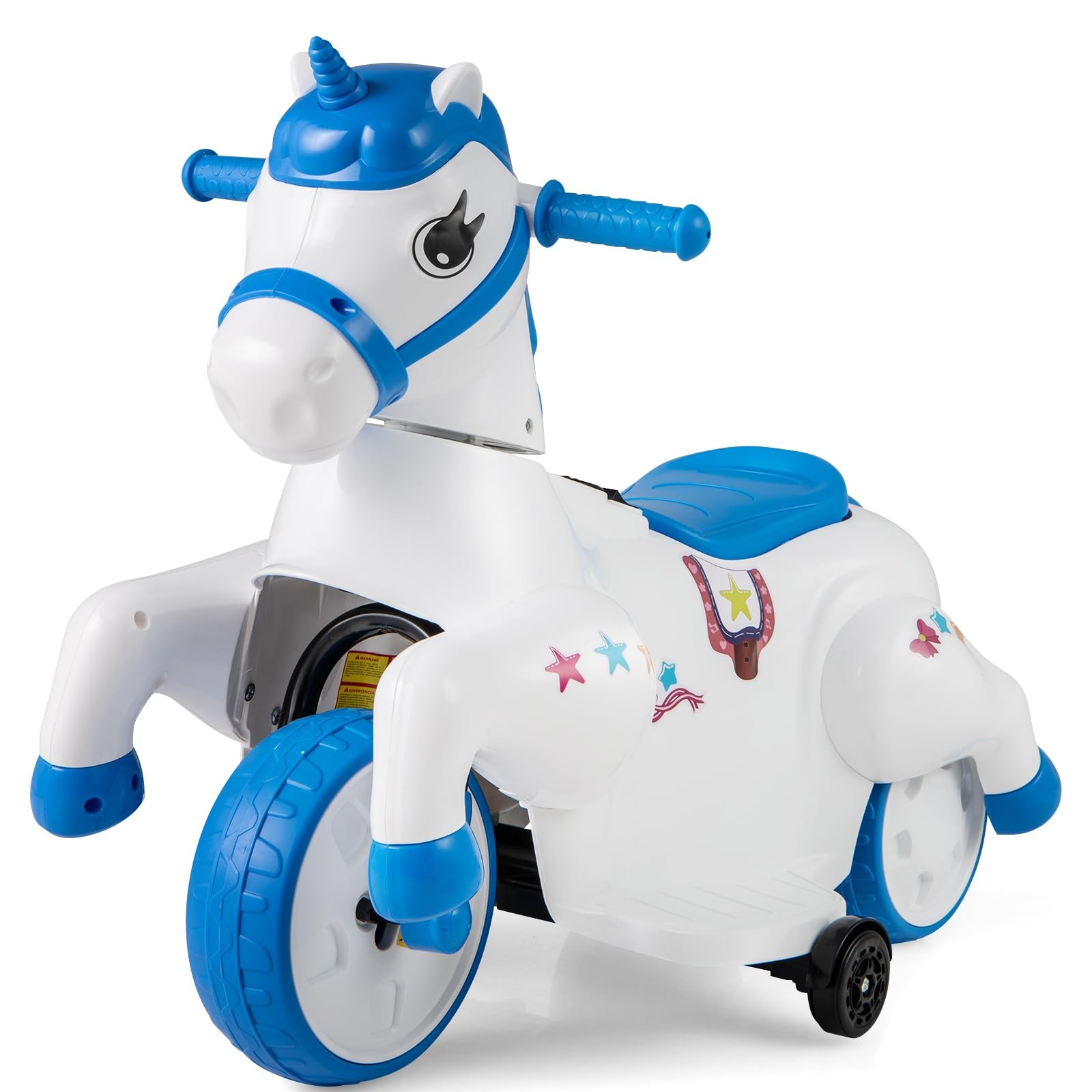 OLAKIDS 2 in 1 Ride on Motorcycle and Horse, Unicorn 6V Battery Powered Ride …