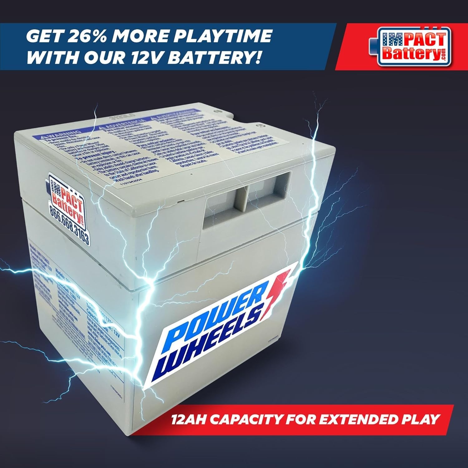 12V Lead-Acid AGM Battery for Power Wheels – Long Lasting & Reliable Ride-On Toy