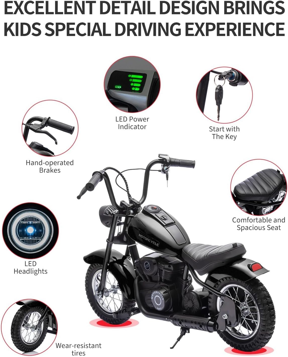 24V Electric Dirt Bike for Teens,250w Brushed Electric Motorcycle, Up to 14MPH
