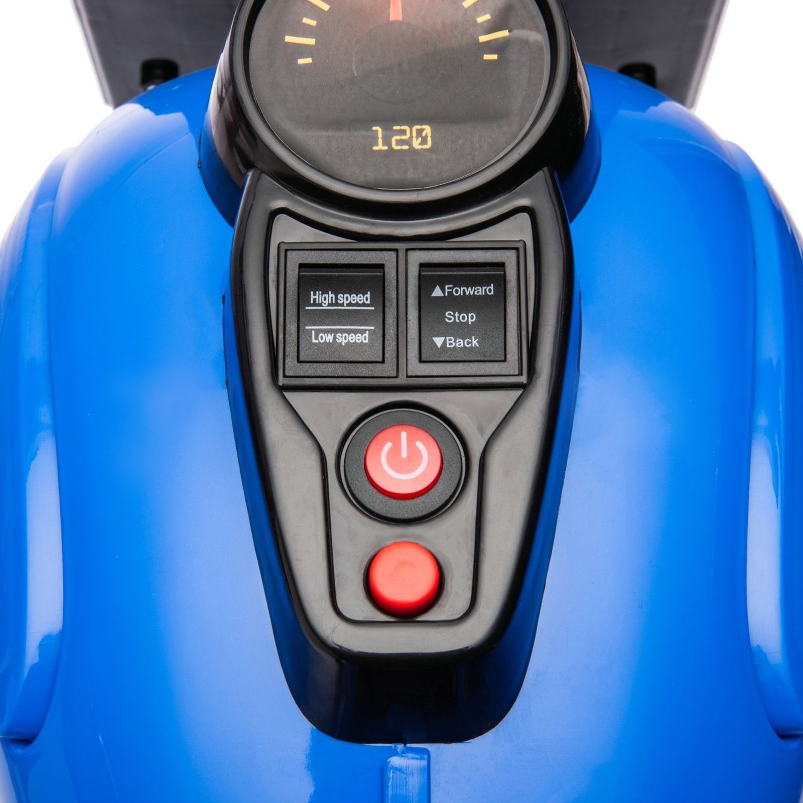 12V Freddo Kids Cruiser Ride On Motorcycle Electric Chopper Toy Trike Blue Car