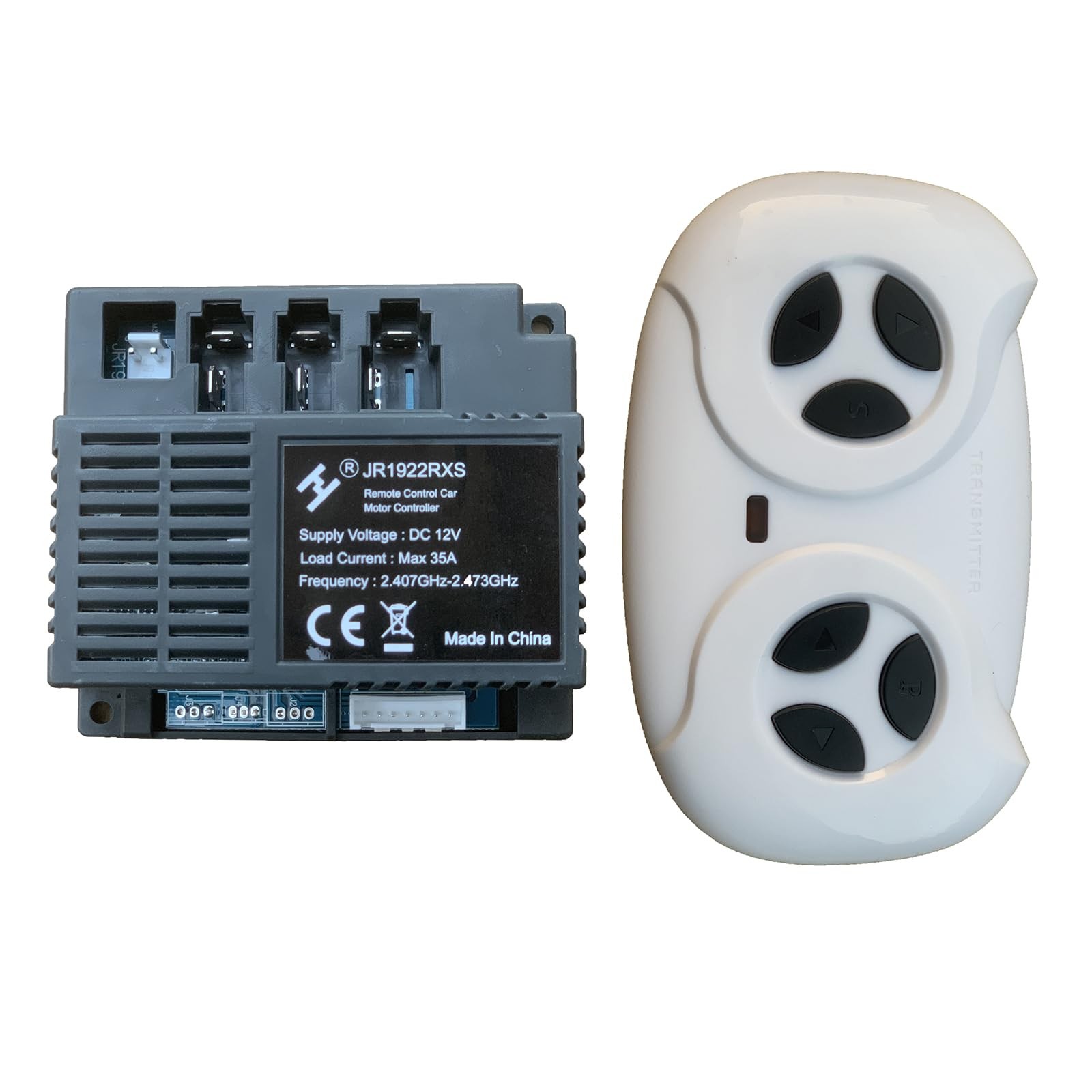 JR1922RXS 2.4G Remote Control and Receiver, for Kids Ride On Toys, 12V Contro…
