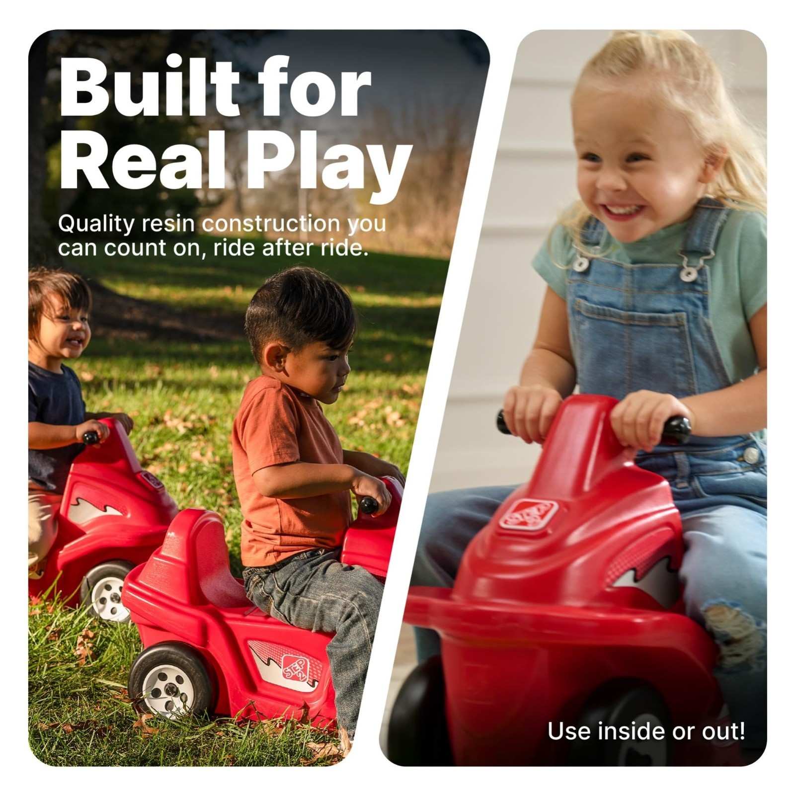 Foot-to-Floor Toddler Ride-On Car – Coaster Compatible, Indoor/Outdoor Toy, 2+ Y