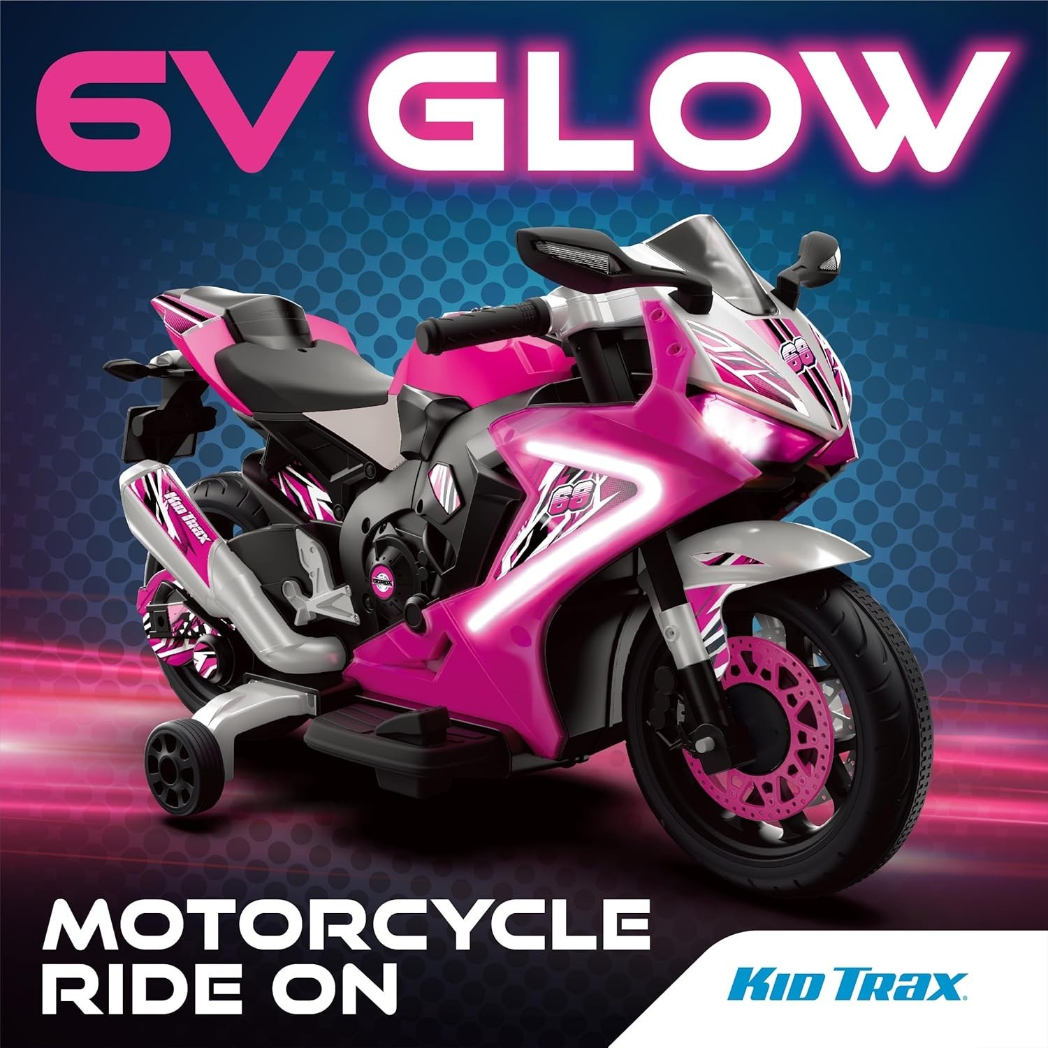 LED Kids Motorcycle Toy – Realistic Sounds, 2.2 MPH, Ages 3+