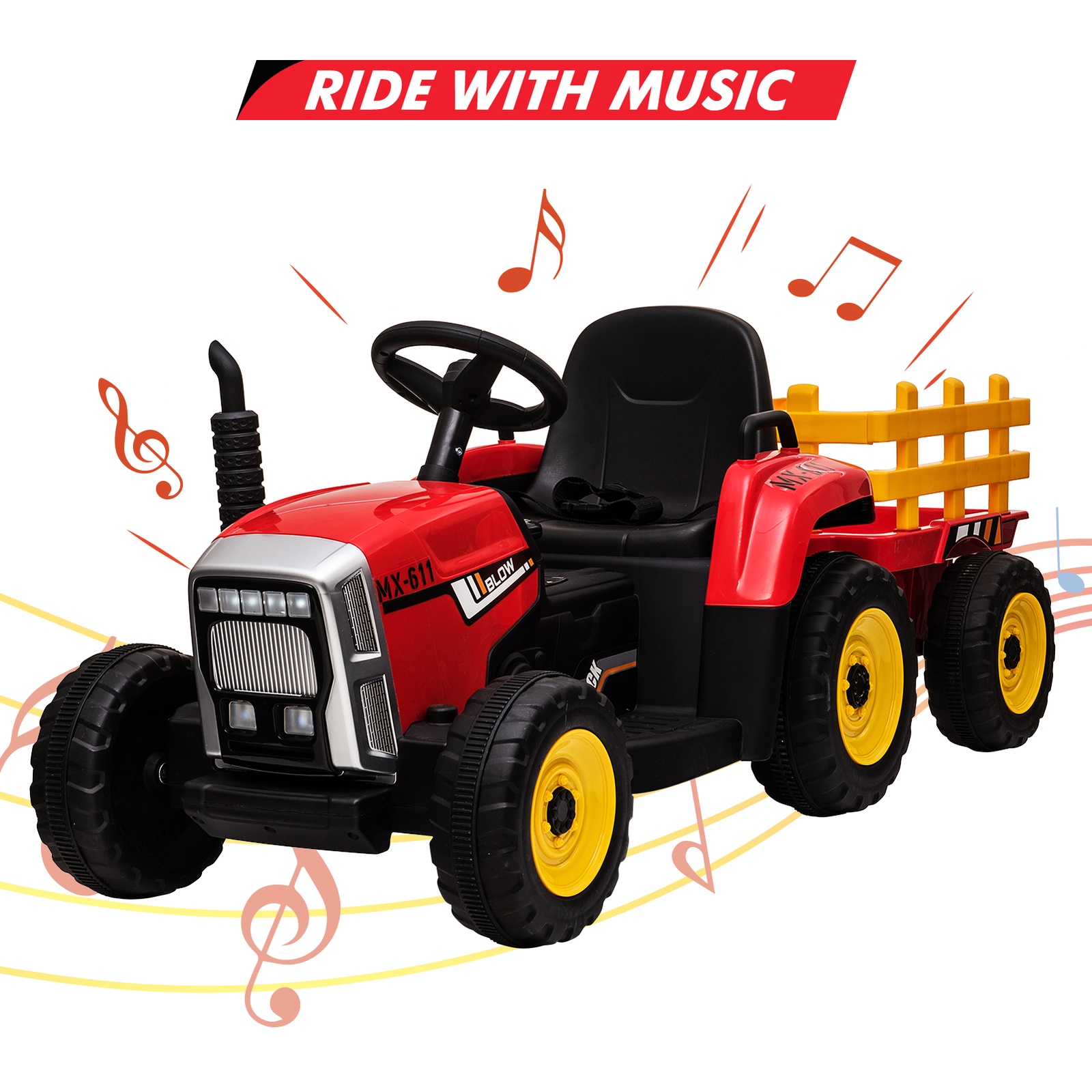 Kids Ride On Toys Car Tractor 12V Powered Electric w/Remote Control Kids Gift US