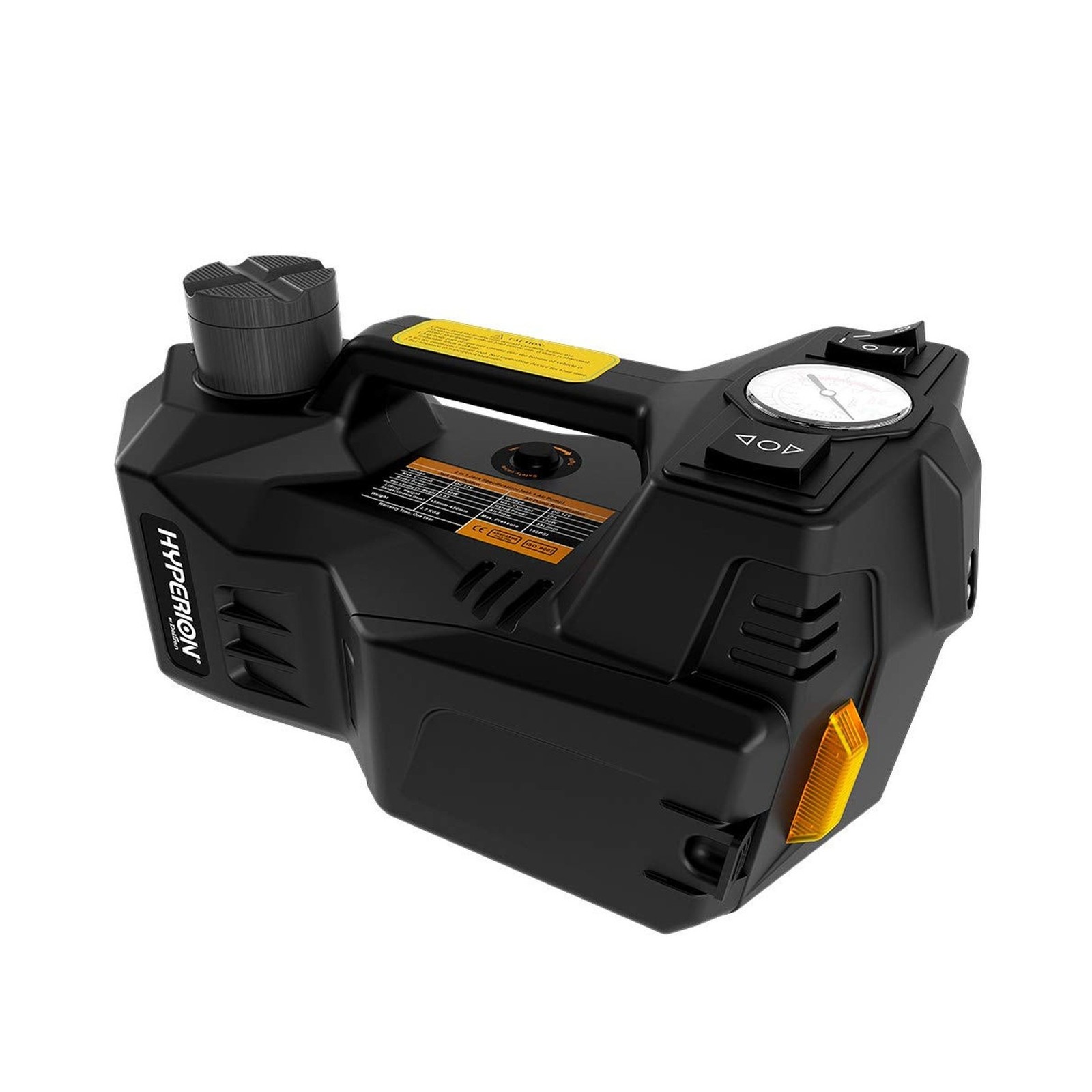 Hyperion Lift-Assist 12V Portable Hydraulic Floor Jack with Tire Inflator Air…