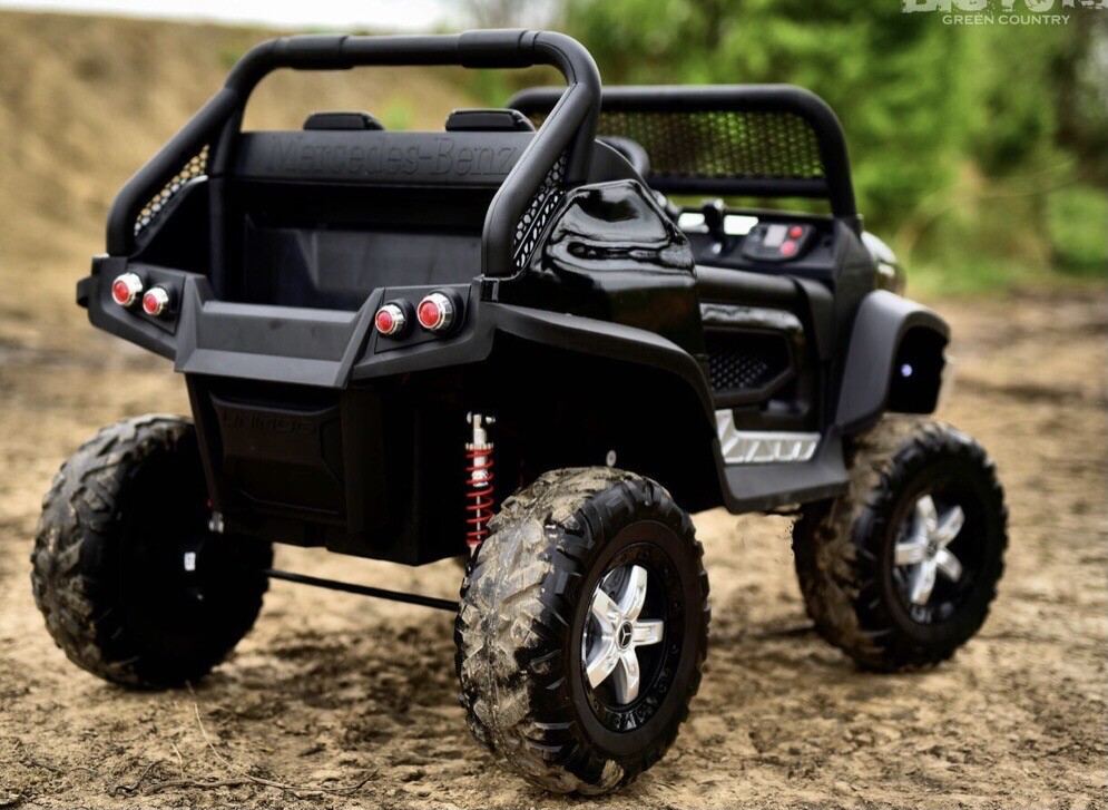 24v ride on Mercedes-Benz Unimog 4×4 Black UTV.