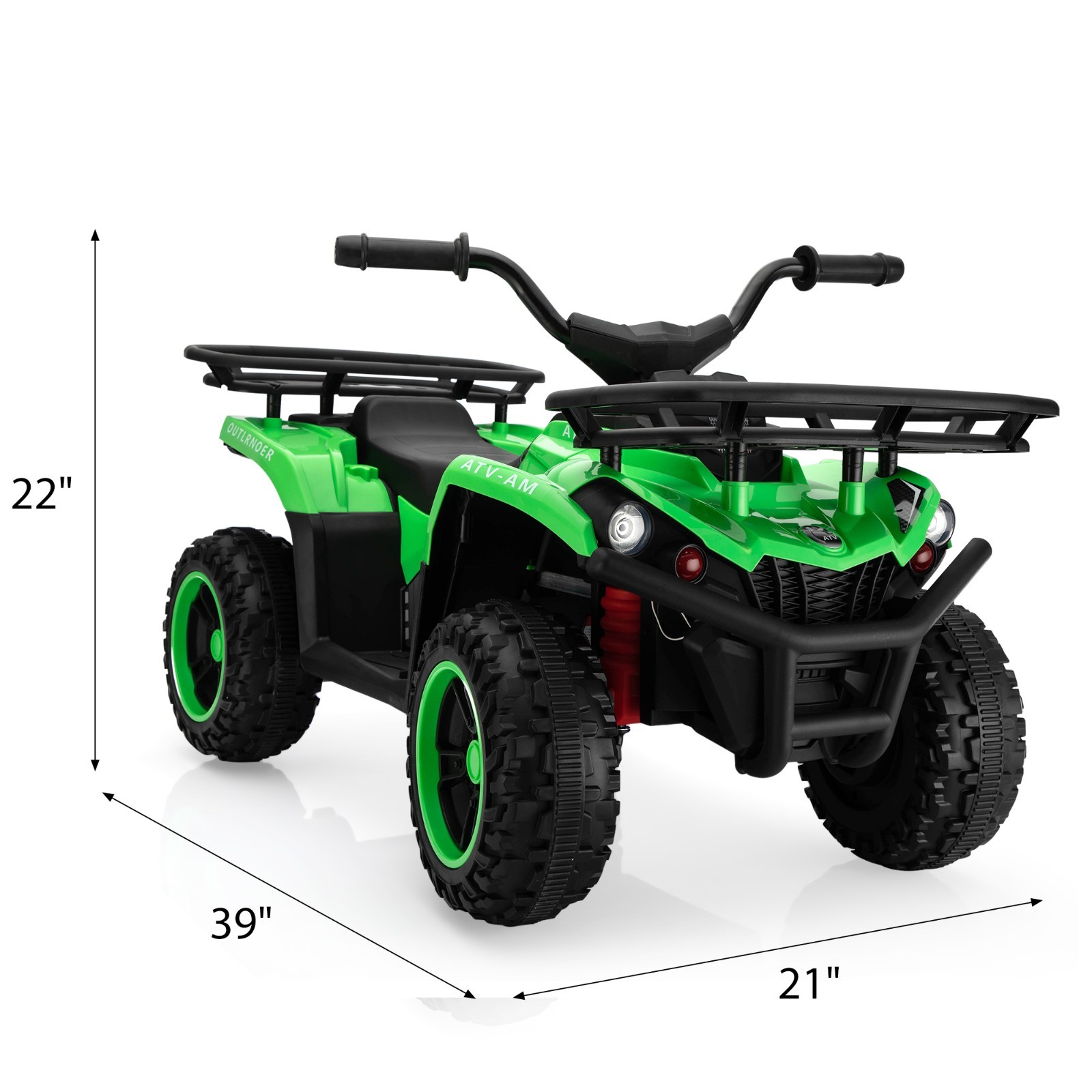 24V Kids Ride on ATV 4 Wheeler Quad Battery Powered Electric Vehicle w/MP3&USB