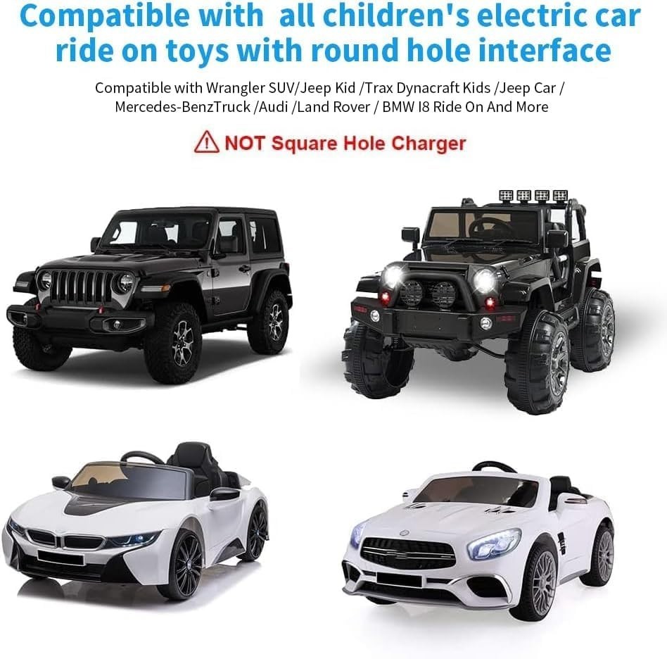 Fast Charging 12V Electric Toy Car Charger for Kids – Safety Features Included