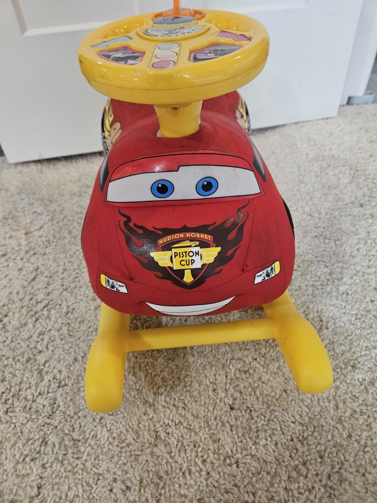 Disney Cars 2 Lightning McQueen Kiddieland Toys Infant Toddler Rocker ride on