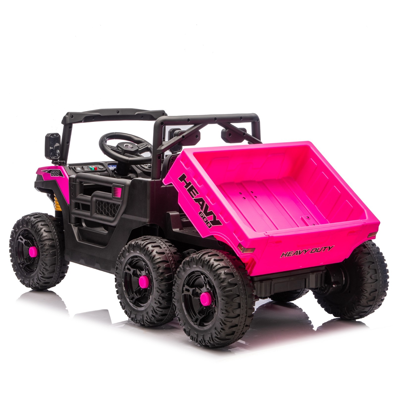 24V Kids ELectric Car Dump Truck Ride on Toys w/Remote,LED,400W Motor, Pink