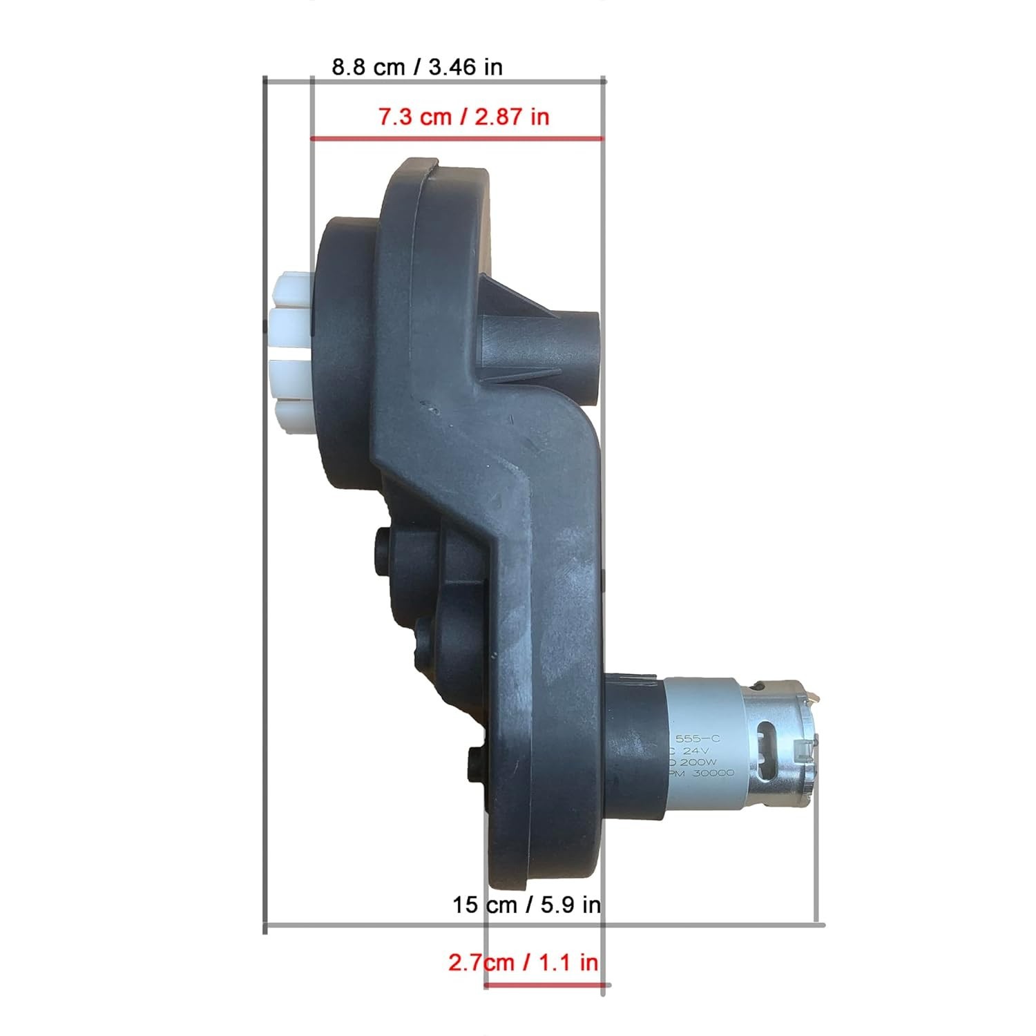 24V Gearbox for Power Wheels Large Axle Hole 24Volt Motor 30000RPM with Gear Box