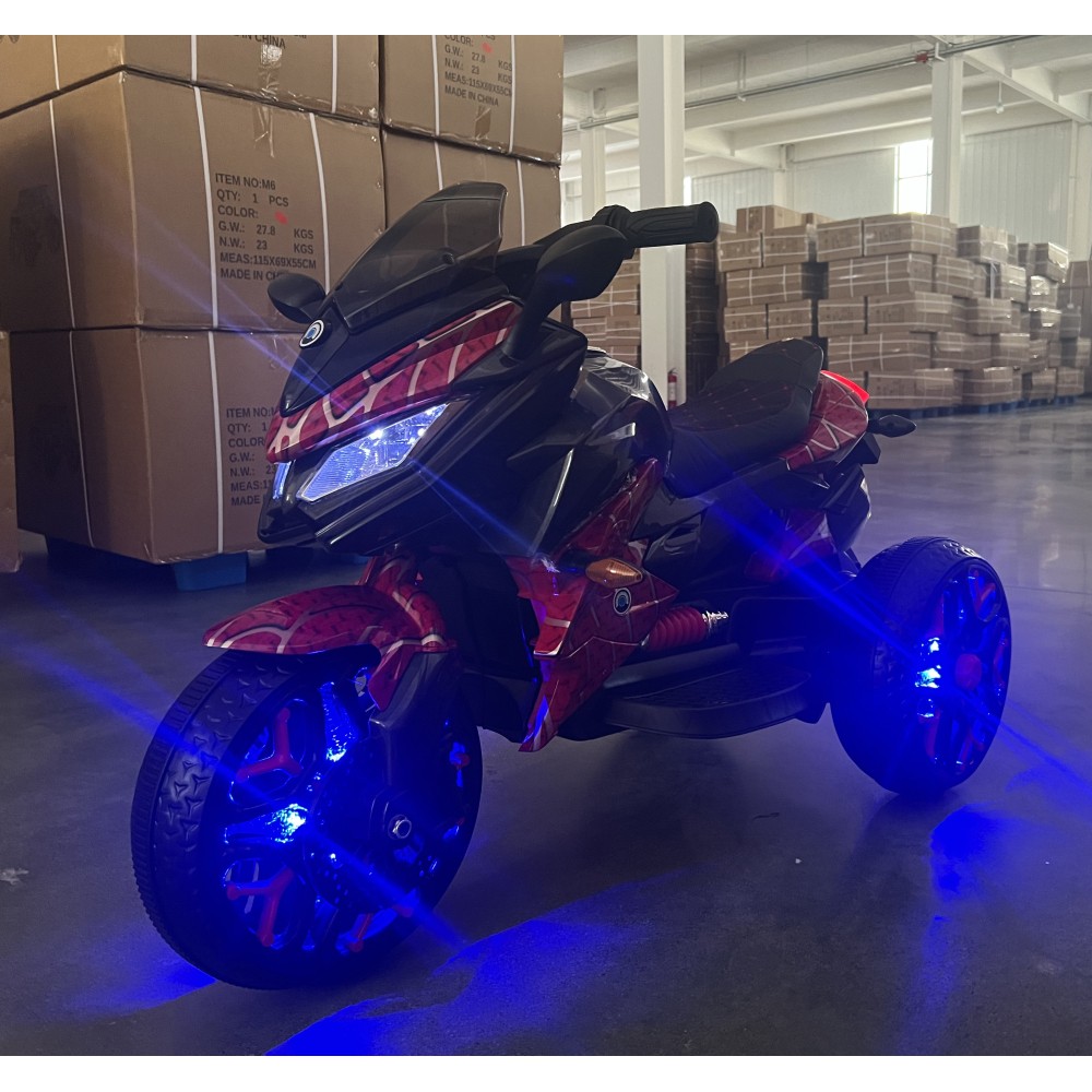 Light Up Wheels Kids Electric Motorcycle, 12V for 3-6 Years Old