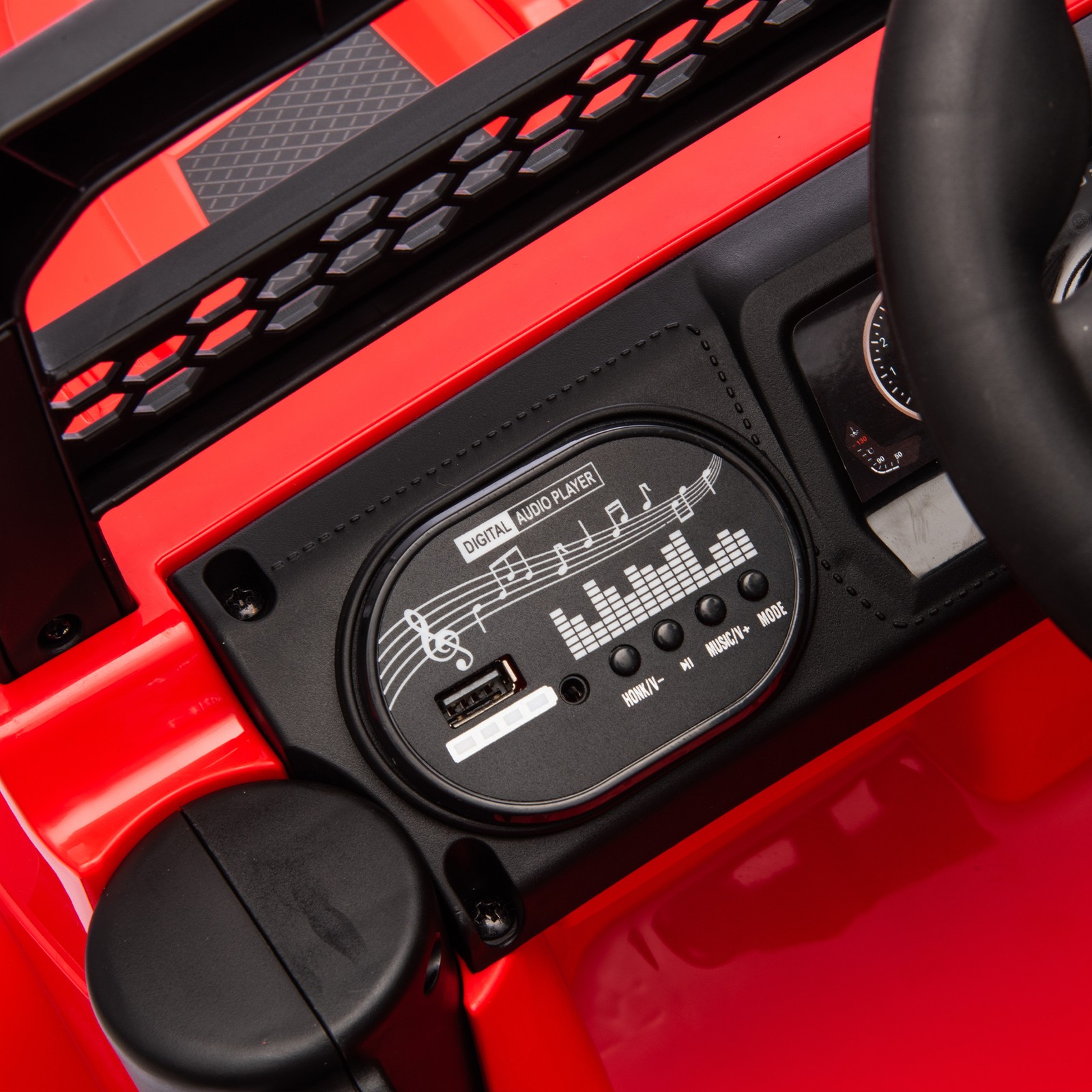12V Kids Ride On Electric Truck Car Early education function kids aged 1-4 Red