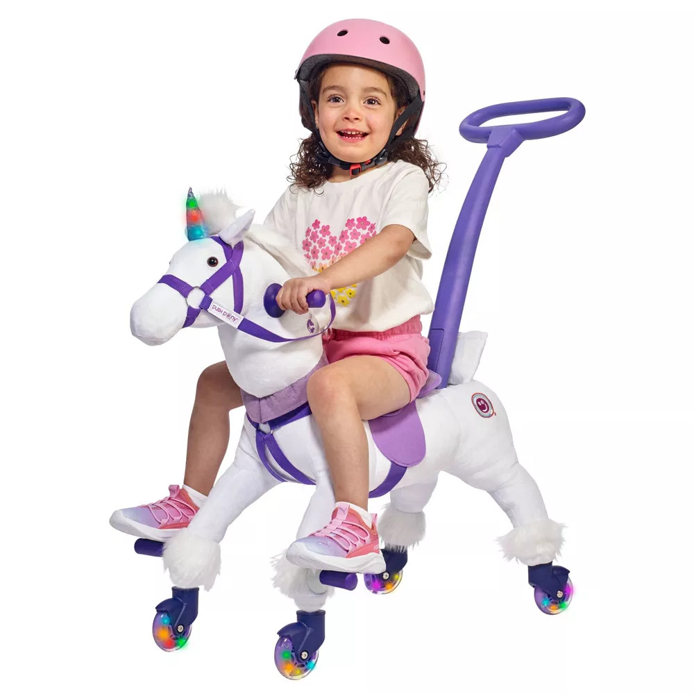 Power Pony Push Riding Toy – Crystal Steel Pedal & Push 3+ Years New