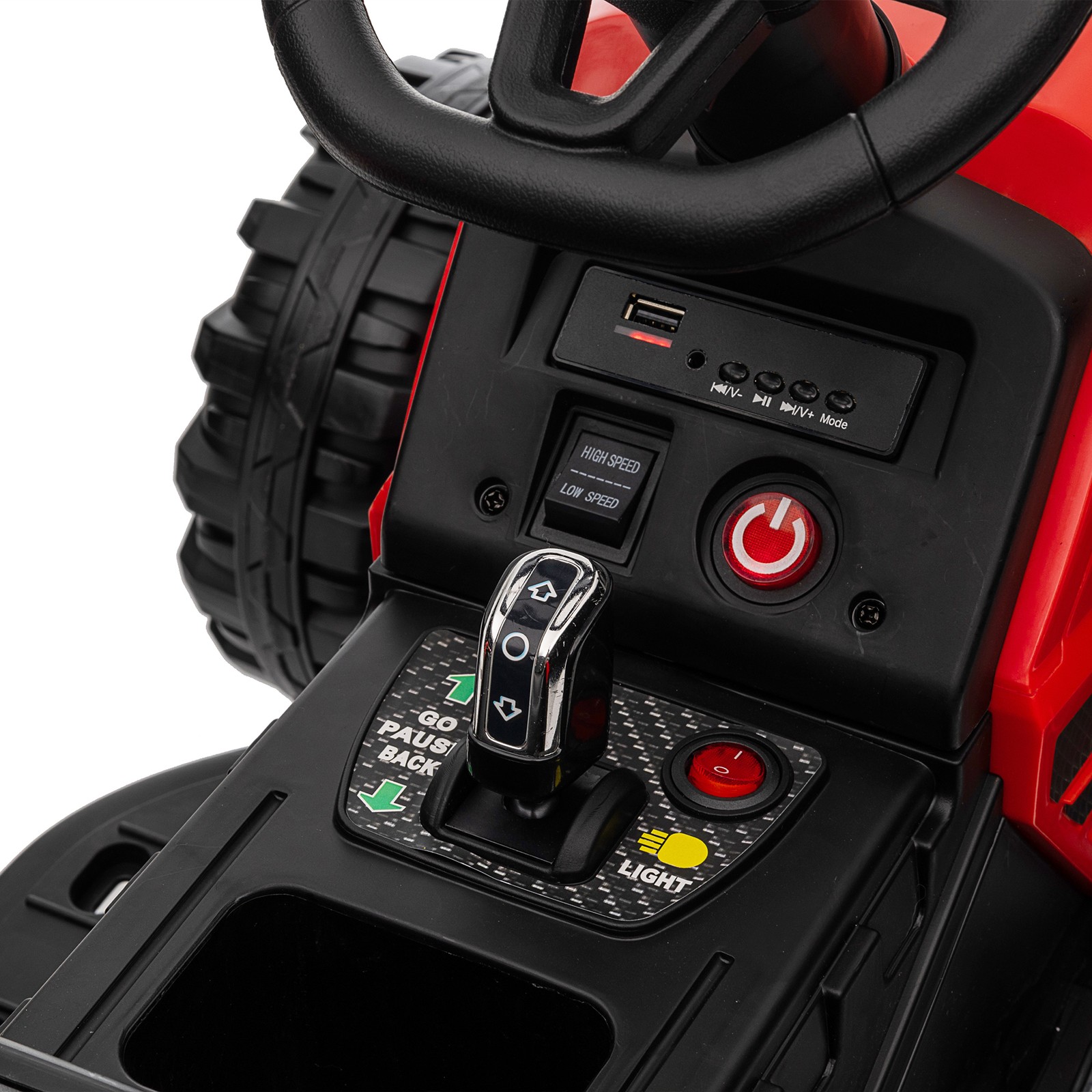 Ride on Tractor 24V 400W Powered Electric Tractor Toy electric car for kids Red