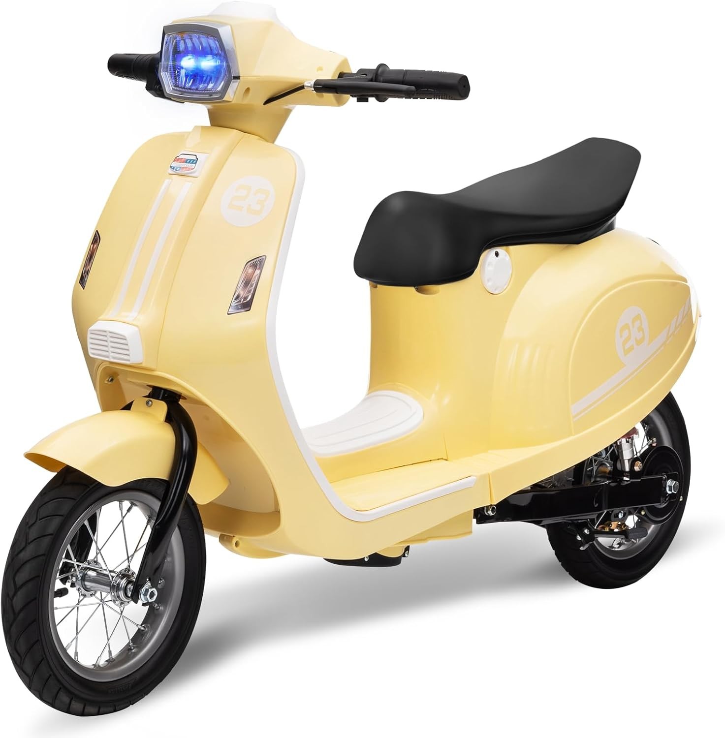 24V Electric Moped Scooter for Kids Ages 8-14,Motorcycle Toys for Kids with LED
