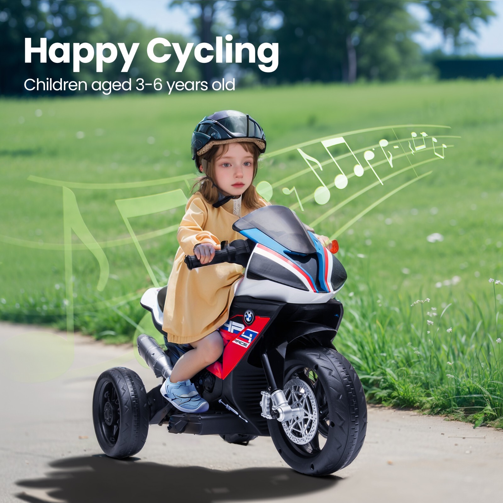 Kids Ride On Motorcycle 12V BMW Licensed Electric Toy Bike with MP3 for Age 3-6
