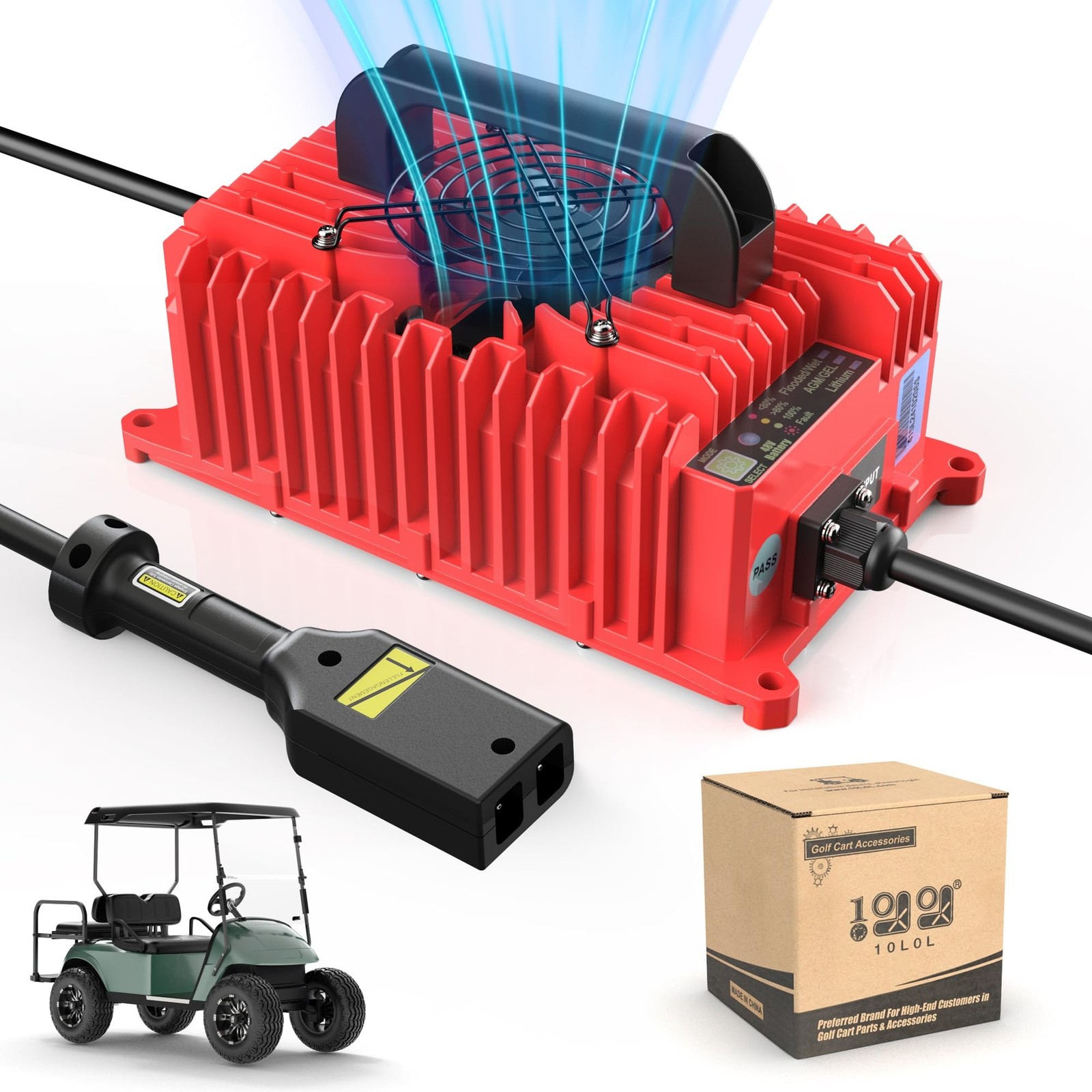 18 AMP 36 Volt Golf Carts Battery Charger with D Style Plug for EZGO TXT for …