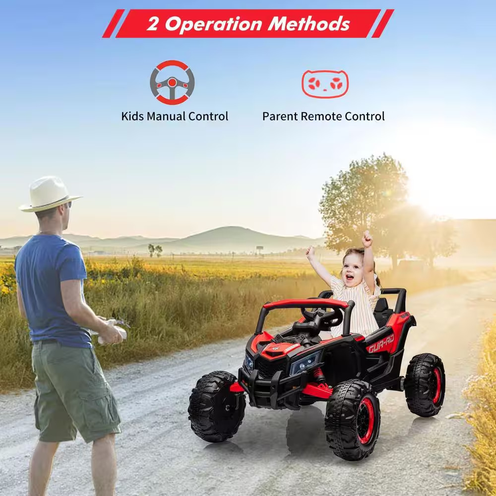 24V Ride-On UTV: Remote Control, 200W Motor, Spring Suspension, Music, LED Light