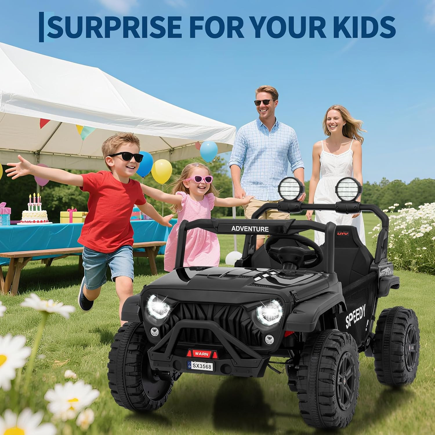 2 Seater Ride on Car for Kids 24V with Remote Control, 24V Ride on Toy,Fast 4.97