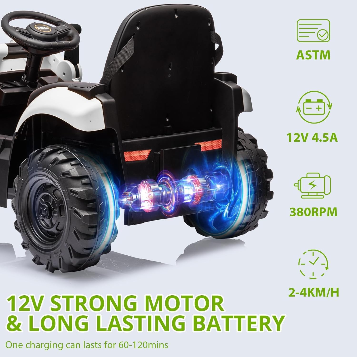 12V Electric Ride On Excavator Front Loader Digger Toy Kid Remote Control Car