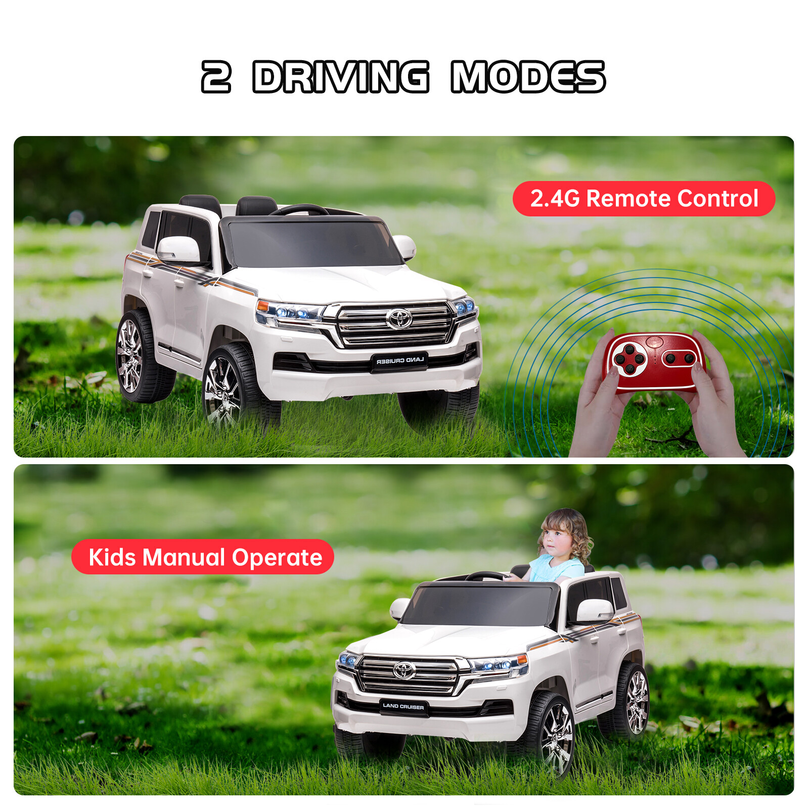 24V Four-Wheel Drive Children’s Electric Car, 4×4 Off-Road Four-Wheel Vehicle