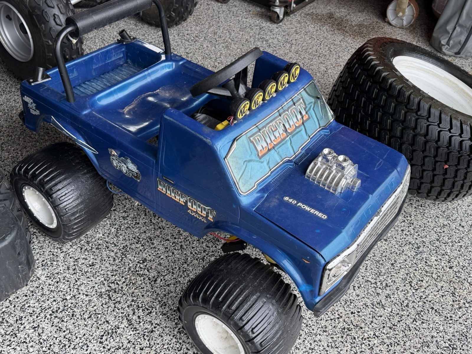 Power Wheels Bigfoot Blue Battery Operated Ride-On Truck Toy for Ages 3-7
