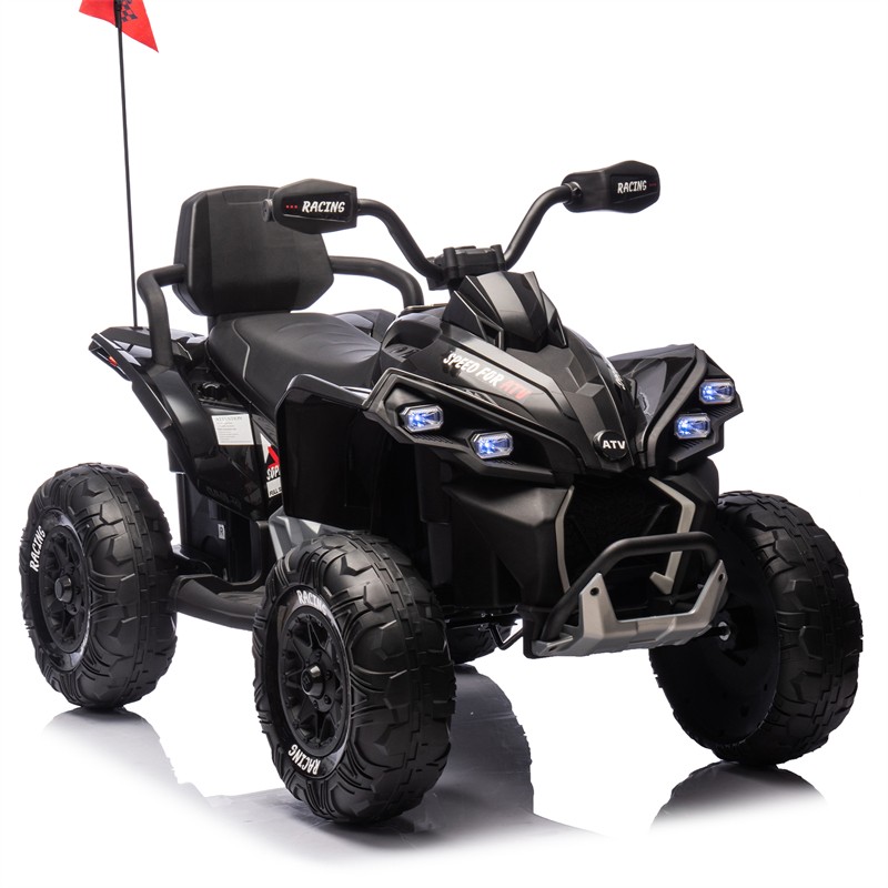 24V Kids Ride On Toy Electric ATV 4-wheel shock absorber 1.24-3.73MPH Aged 3-12