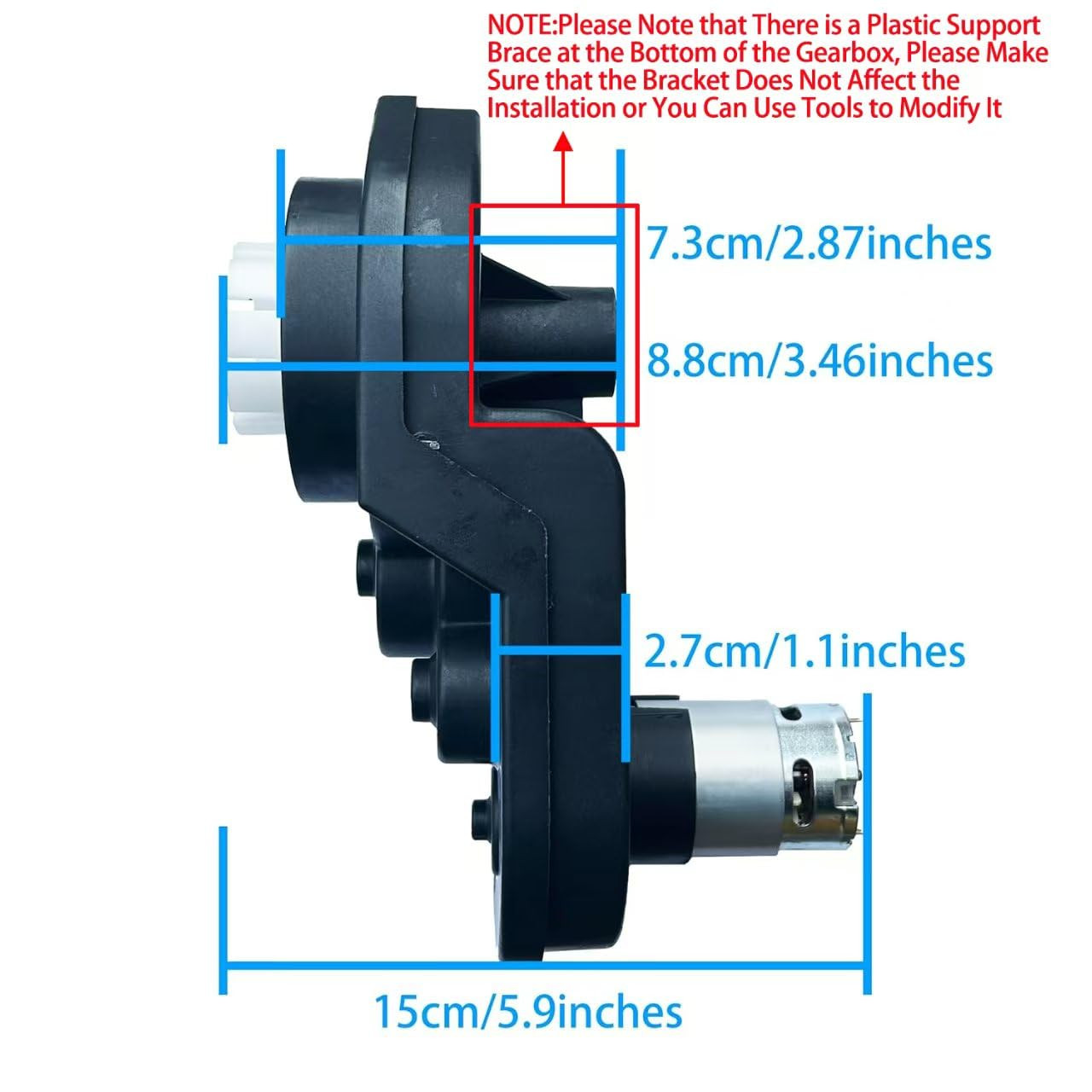 12 Volt RS550 35000RPM High-Speed Motor Gearbox for Power Wheels Kid’S Ride on T