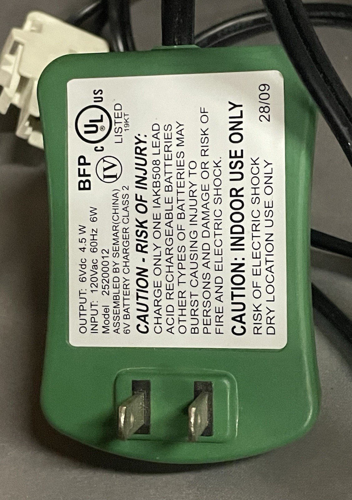 Peg Perego 6V 4.5Ah Sealed Rechargeable Battery Thomas Train Ride-On
