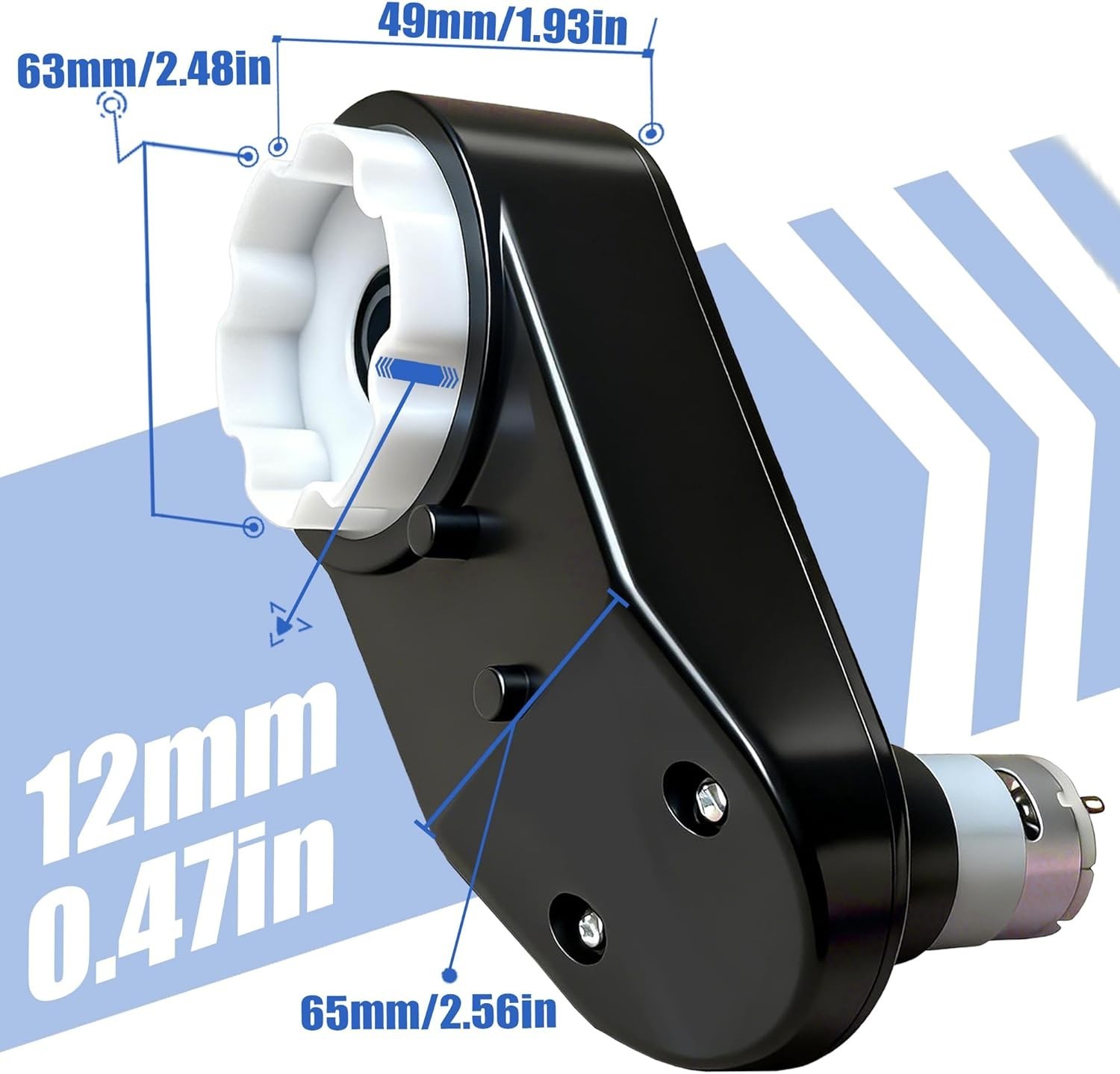 2Pack 12V RS390 16000RPM Motor Gearbox for Power Wheels Ride On Upgrade