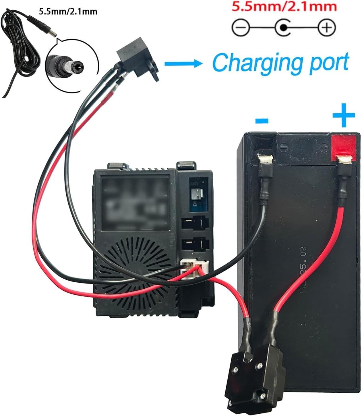 6V 12V 24V Round Charger Charging Port for Kids Power Wheels Ride on Electric To