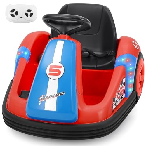 Electric Bumper Cars for Kids – 12V Ride-On Toy, Remote Control, 360 Spin, Bluet