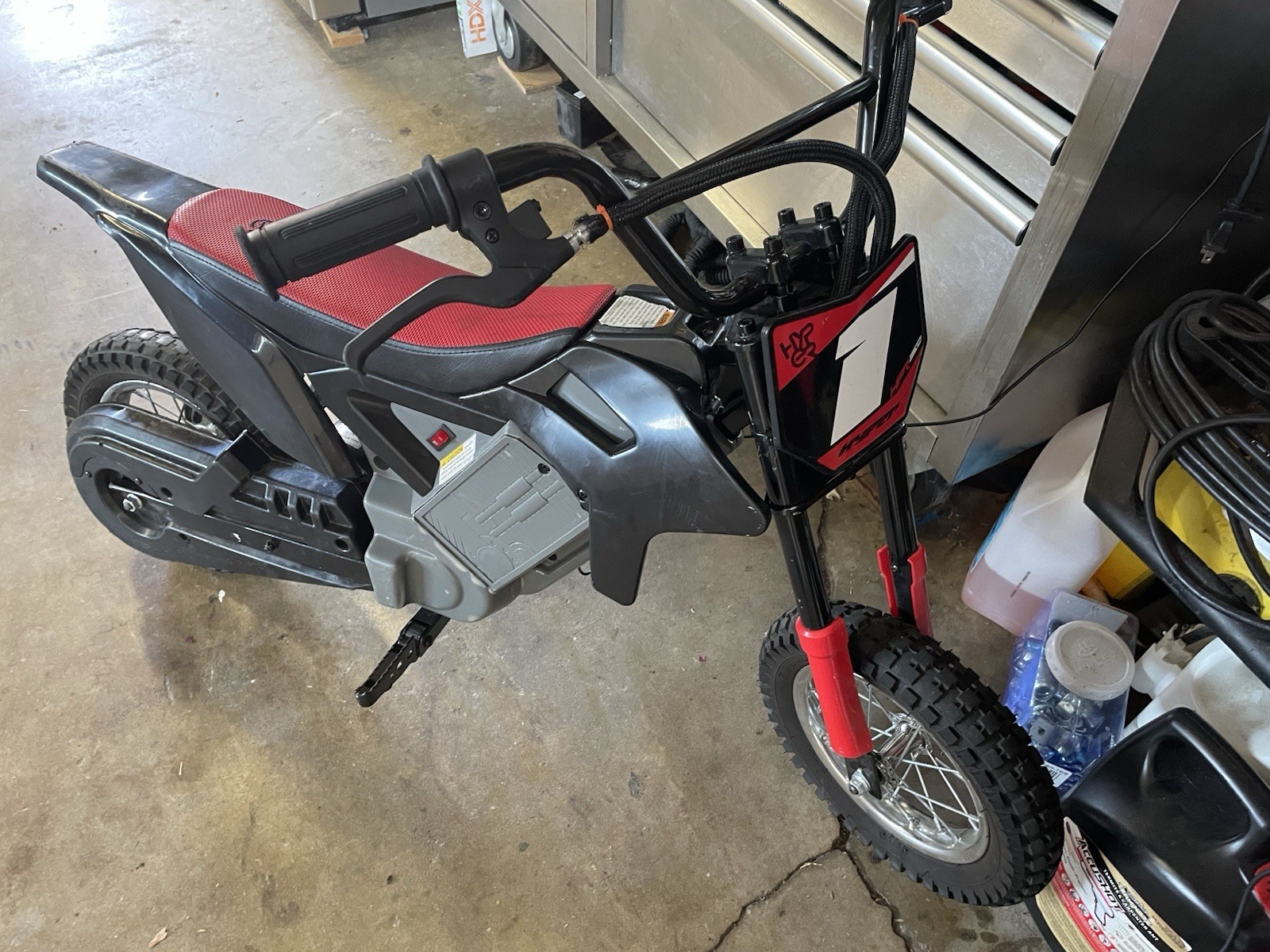 Hyper 24V Battery Operated Ride-On Dirt Bike Motorcycle with Charger Red/Black