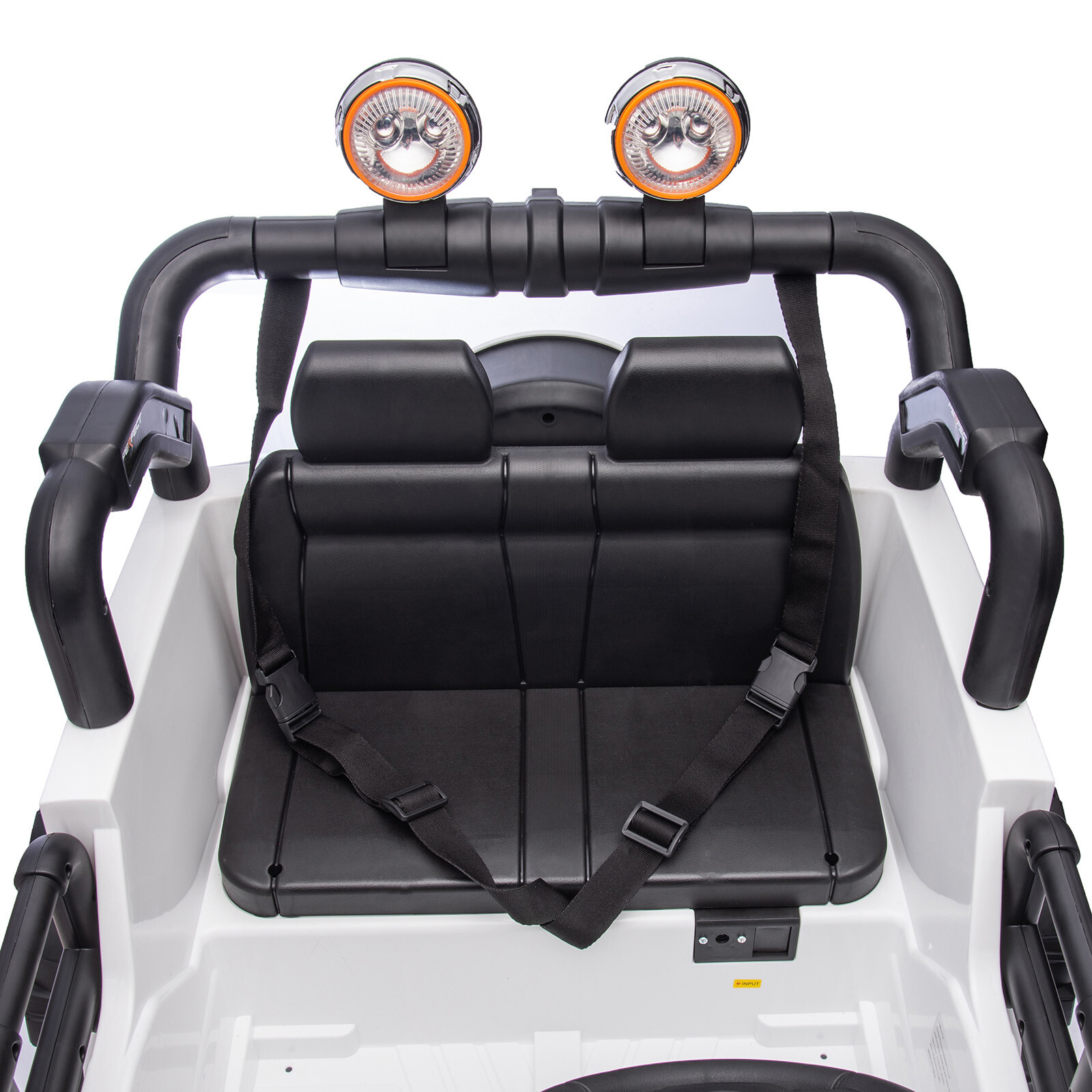 JOYLDIAS 12V Kids White Ride On Car Electric Toy Truck 3 Speed MP3 LED w/ Remote
