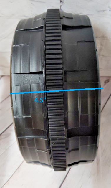 Genuine Kid Trax CAT Bulldozer 12V Rear Wheel 11″x4.5″ 10mm