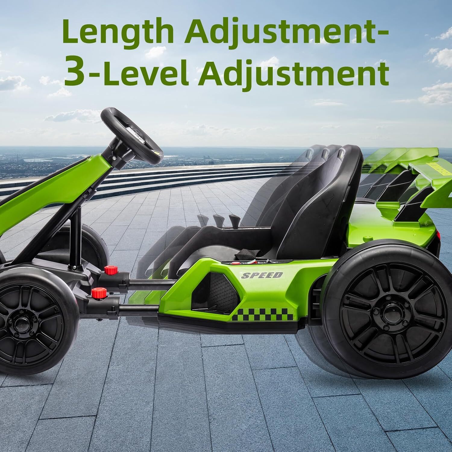 24V Ride on Go Kart 8MPH High Speeds Drifting Car Toys Gift for Kids 6-12 Years