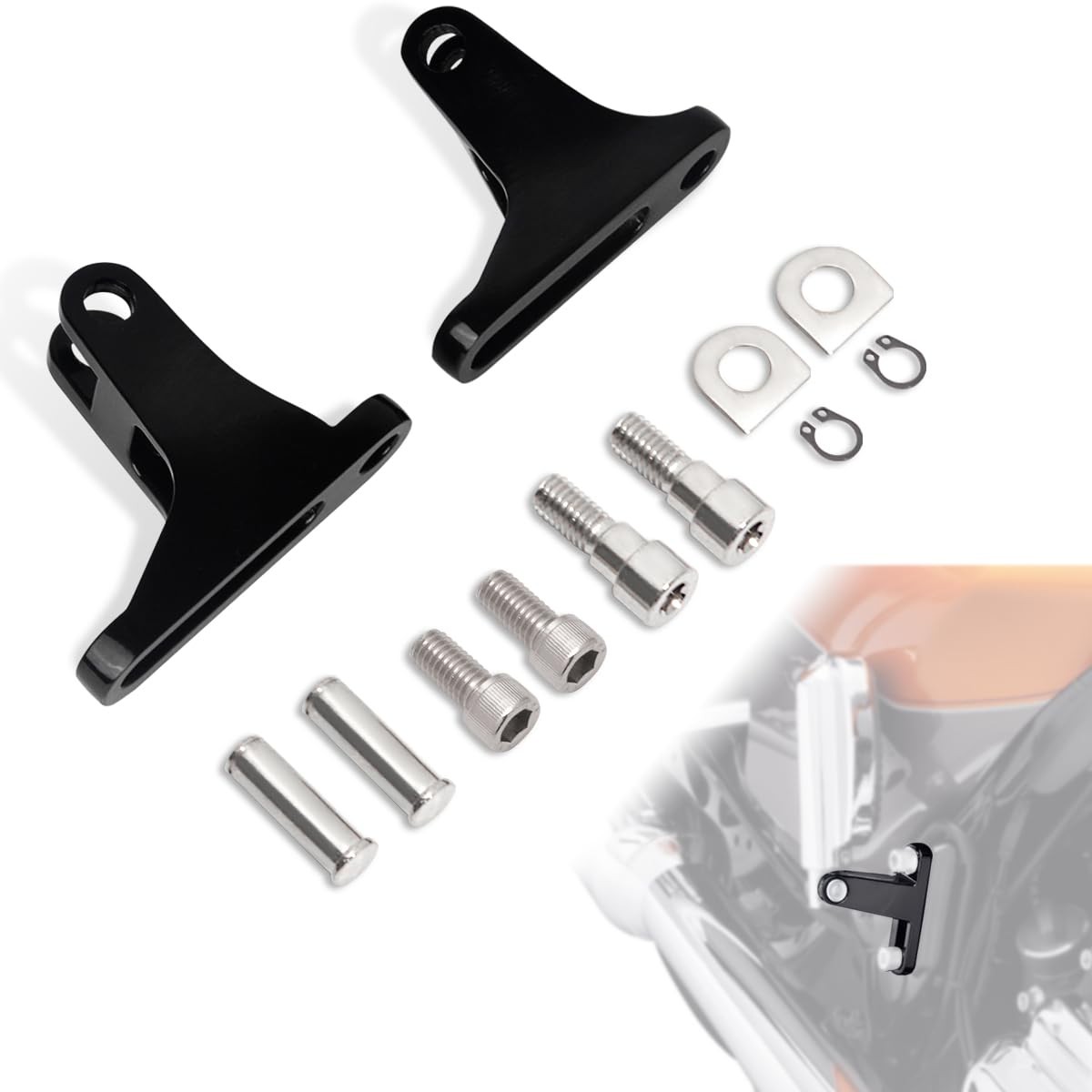 Motorcycle Parts,Passenger Mini Footboard Mount Kit for Harley Touring models…