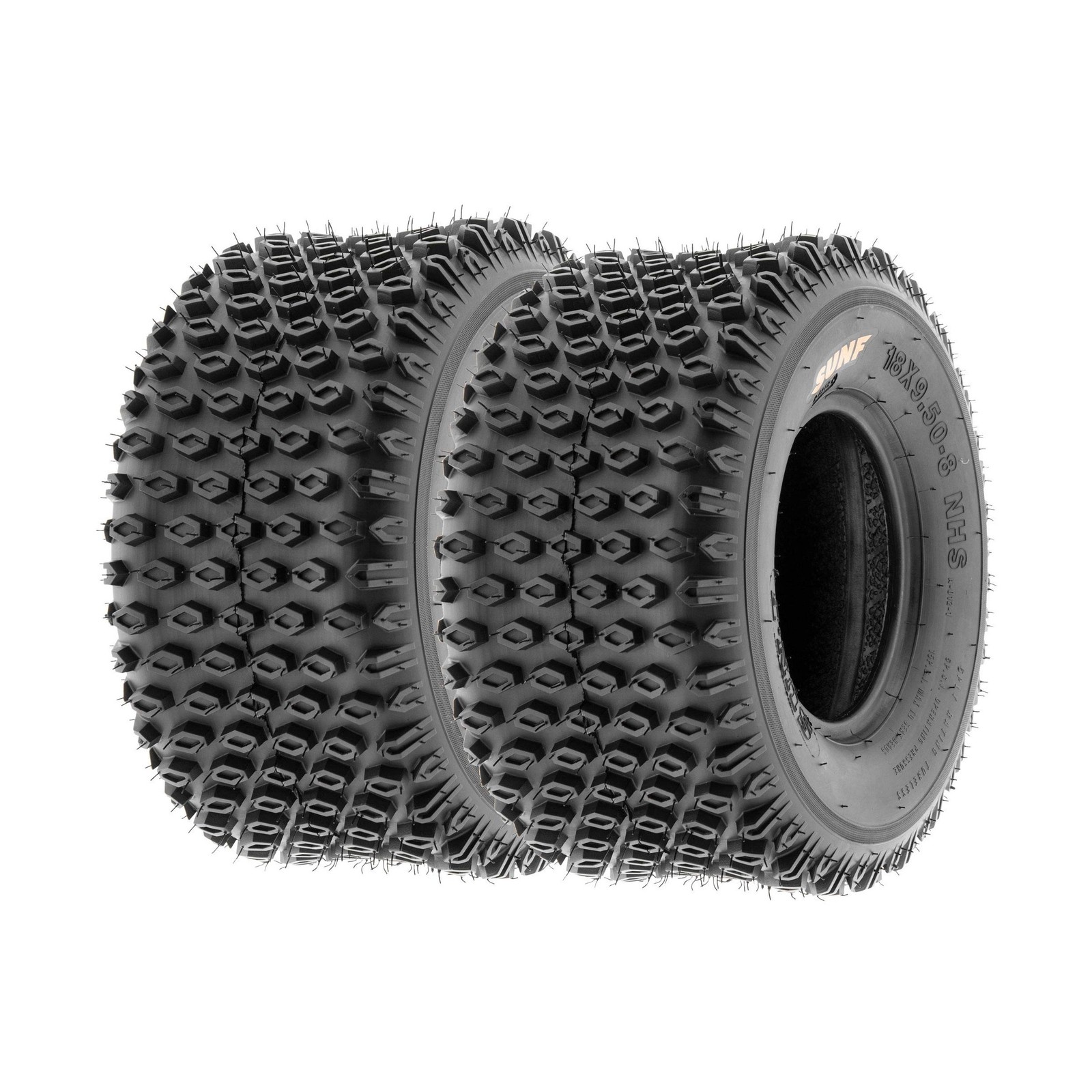 Set of 2 SunF A012 XC Sport-Racing ATV/UTV Off-Road Tires 18×9.5-8, 6PR, Knob…