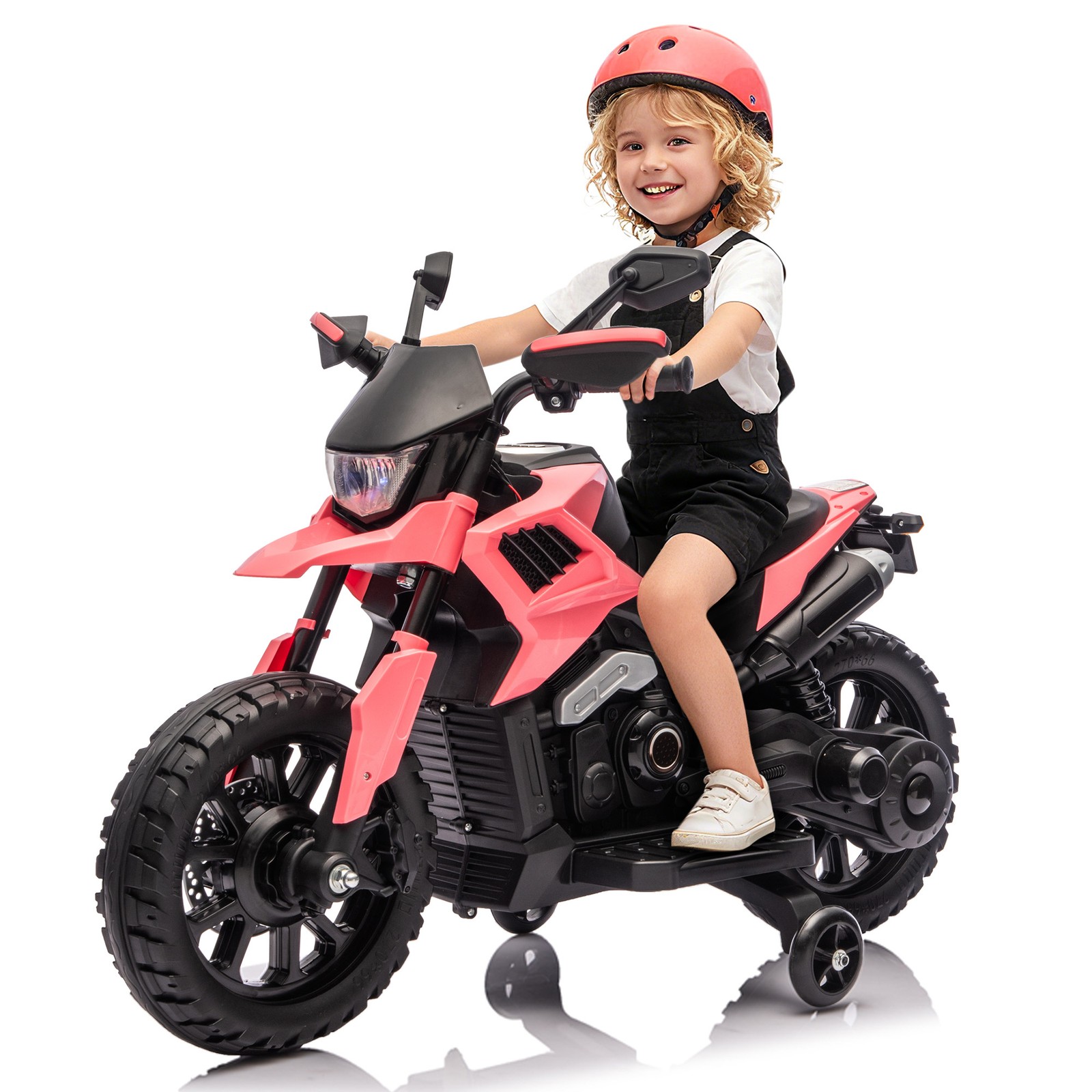 6V Kids Ride On Motorcycle Toy Training Wheels Adjustable Speed Headlight Music