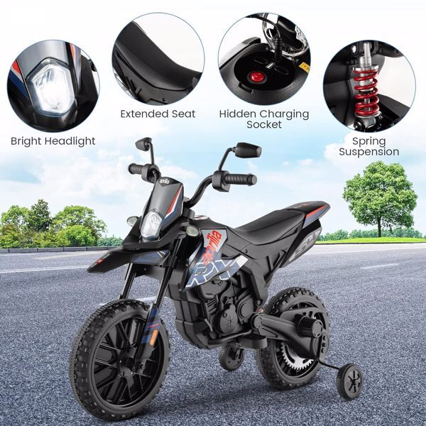 Kids Dirt Bike 12V Electric Off Road Motorcycle Training Wheel Music Toy Xmas US