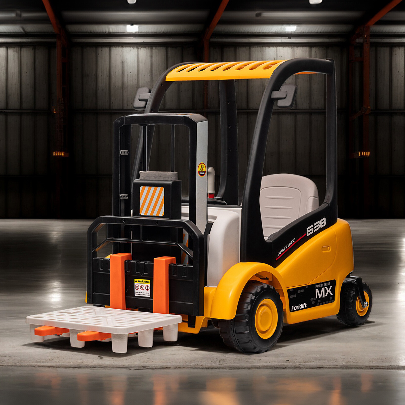 Kids Forklift Ride On Cars W/ Remote Control Battery Powered Electric Vehicle