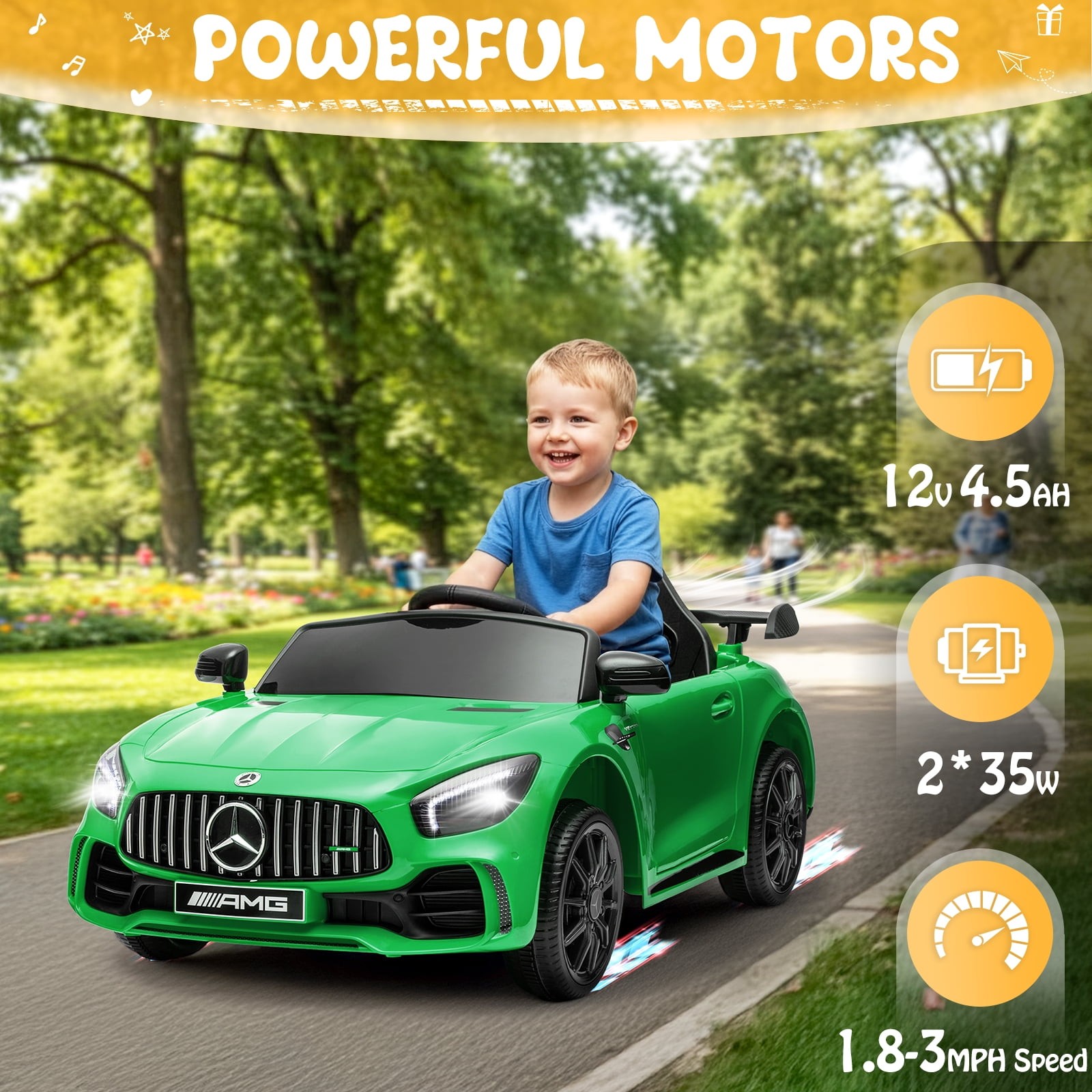 12V Licensed Mercedes-Benz Electric Ride on Cars Toys for Kids, Power Wheels …
