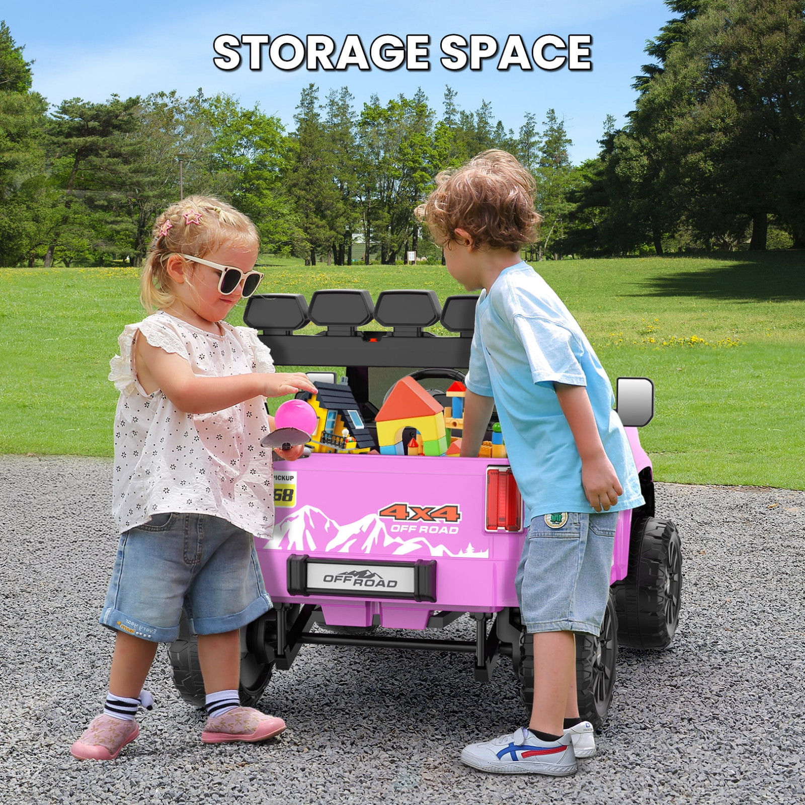 24V Kids Ride on Toy Electric Power Wheels Car 4mph with Parental Remote, Music