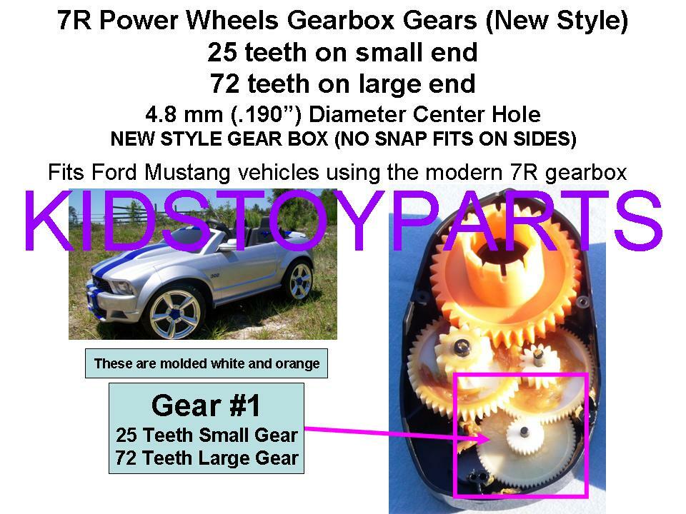 4x Gear #1 ALSO FITS Power Wheels ALL #7R GEARs 25/72 teeth Racer Pack