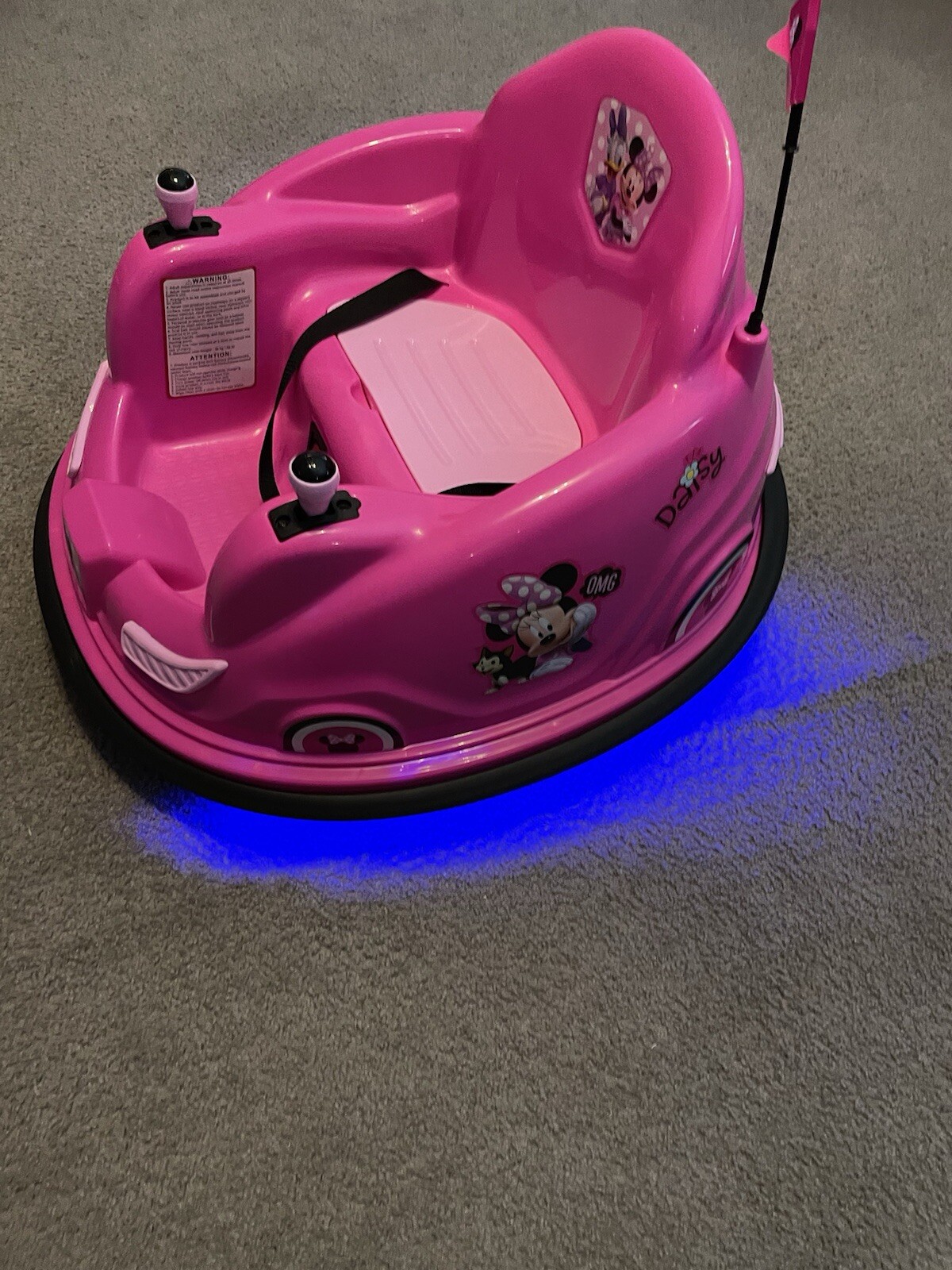 Flybar Disney Minnie 6V Bumper Car Ride-On Toy for Kids – Fun Adventure!