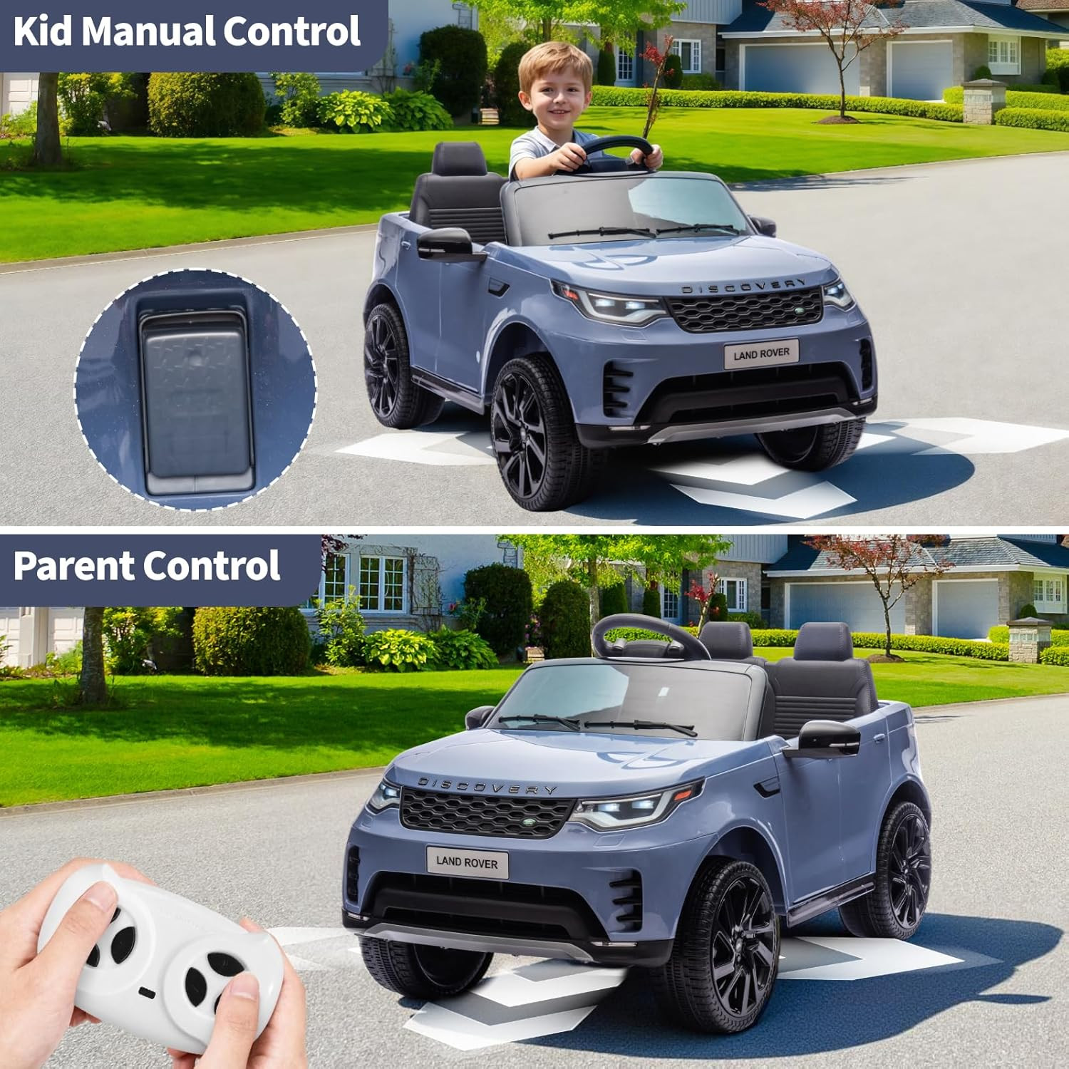 Ride on Car for Kids -12V Licensed Land Rover Electric Ride on Toy with Parental