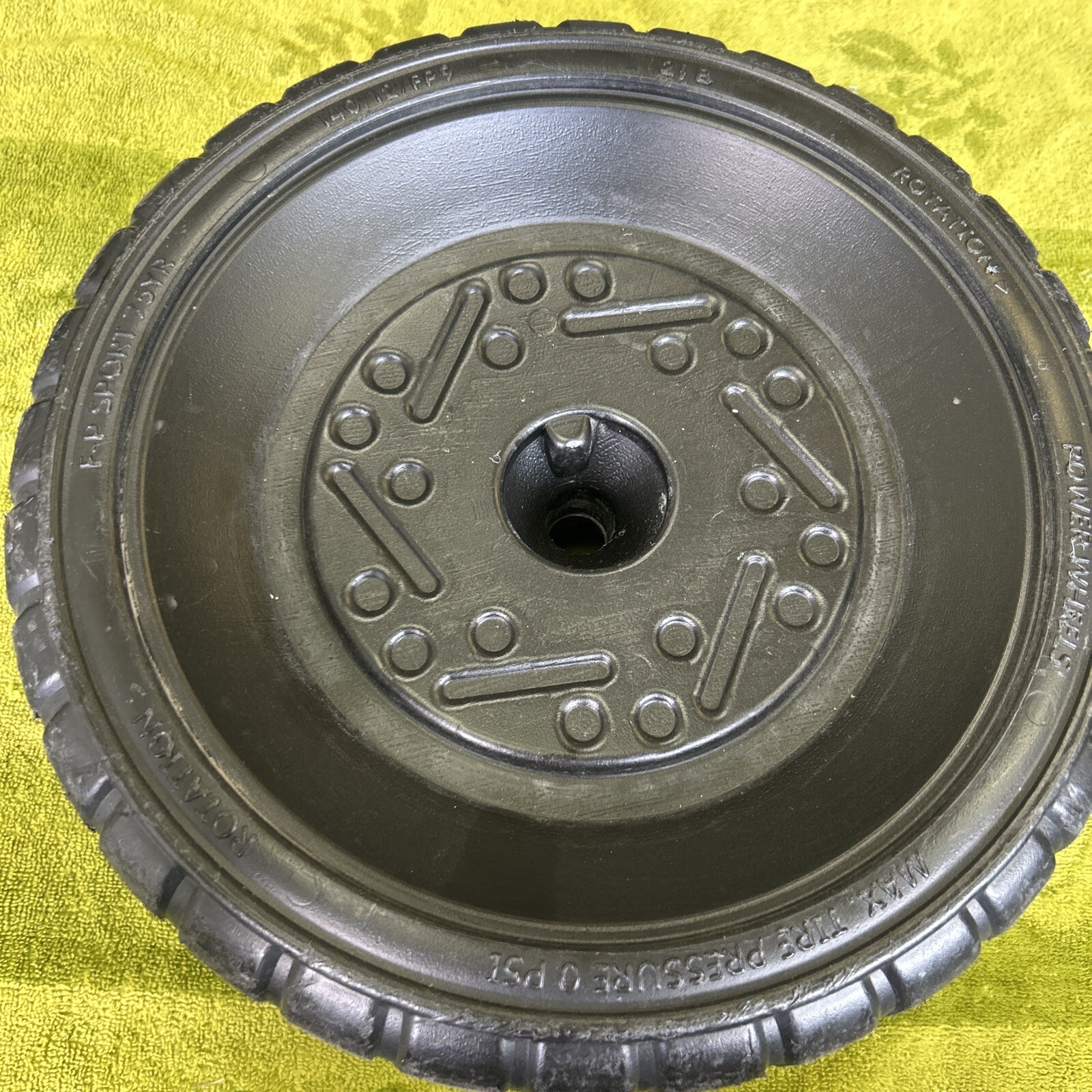 Fisher Price power wheels ride on car rim R RIGHT Barbie Mustang Rim Wheel